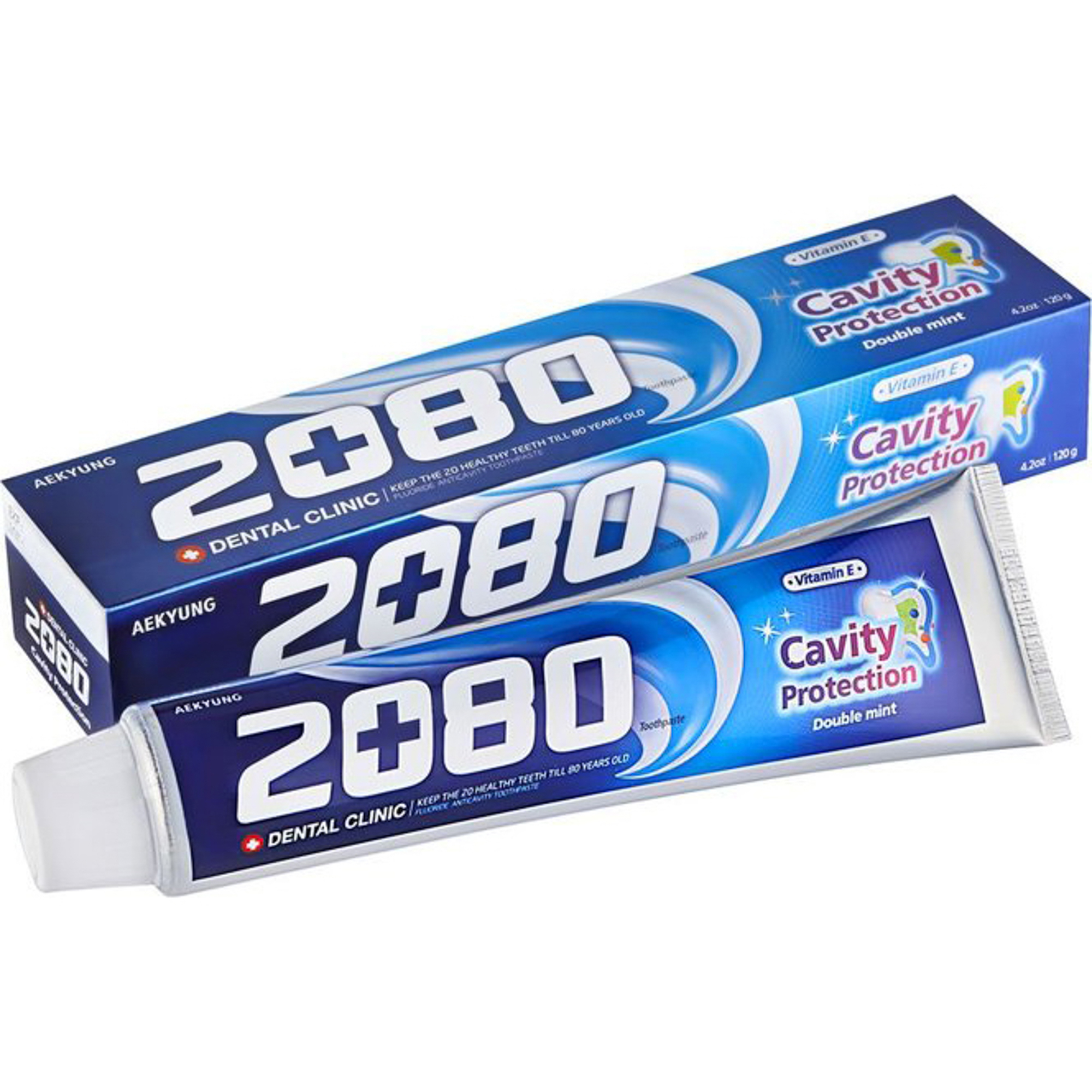 цена Зубная паста Kerasys Dental Clinic 2080 Double Mint Натуральная мята 120 г