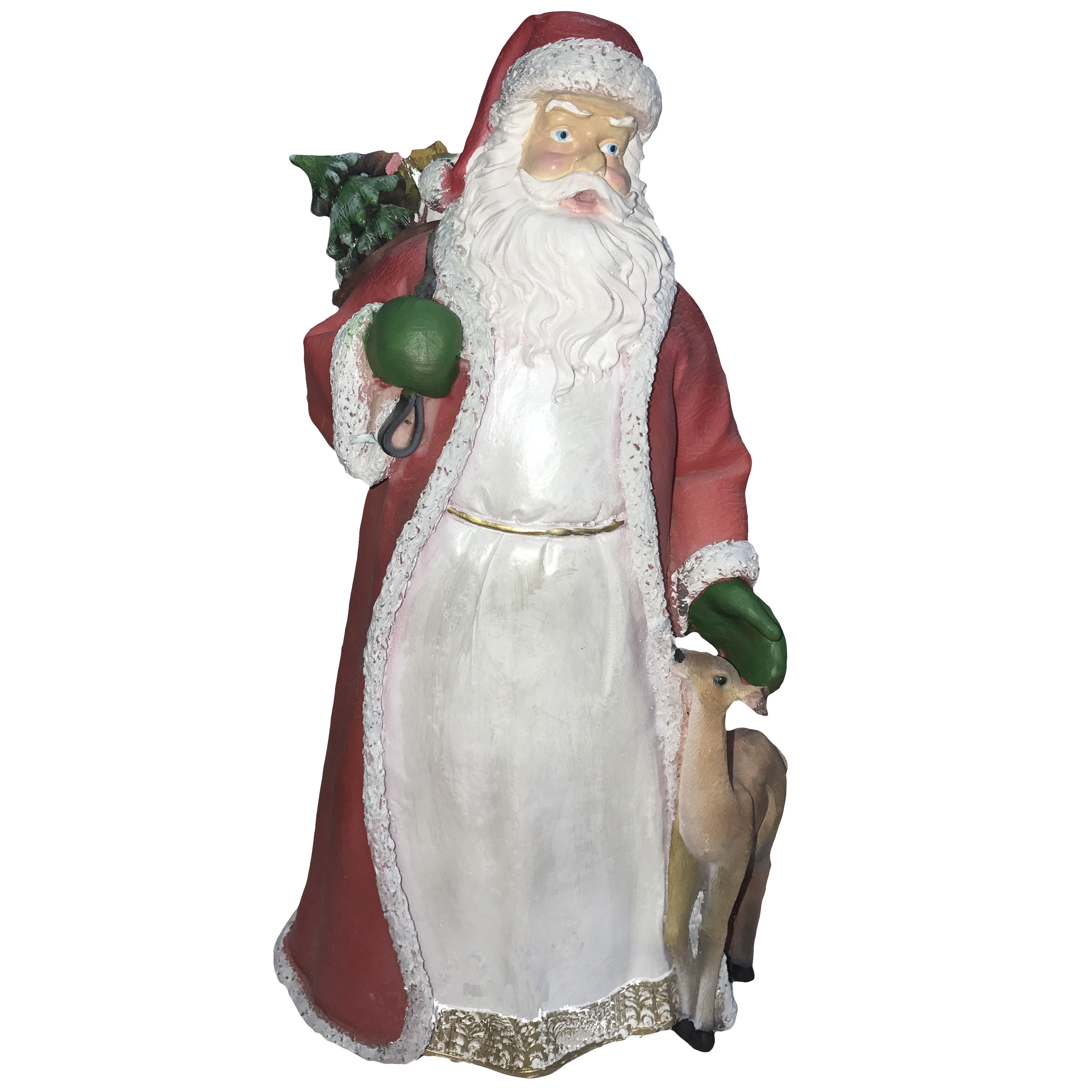 Дед мороз с олененком ТПК Полиформ ФП399 дед мороз тпк полиформ с елкой в руках 50 см