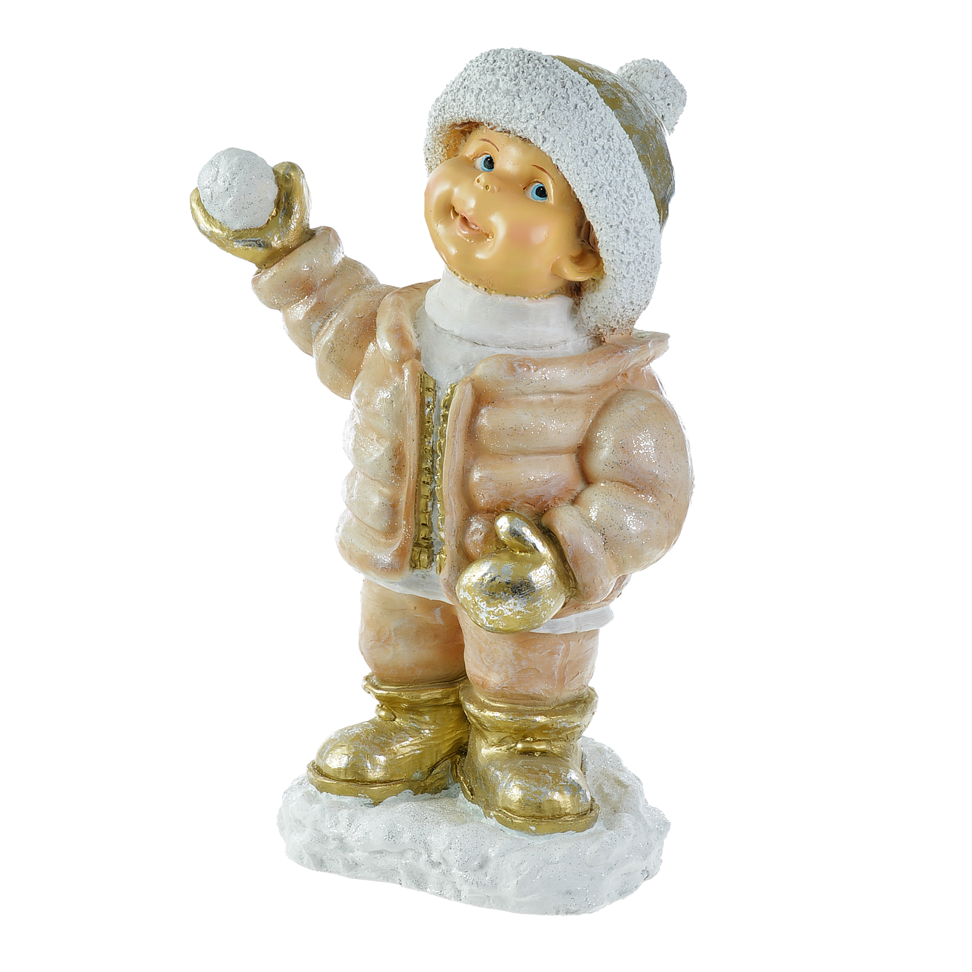 Мальчик в шапке играет в снежки н-65см Тпк полиформ мальчик в шапке играет в снежки н 65см тпк полиформ
