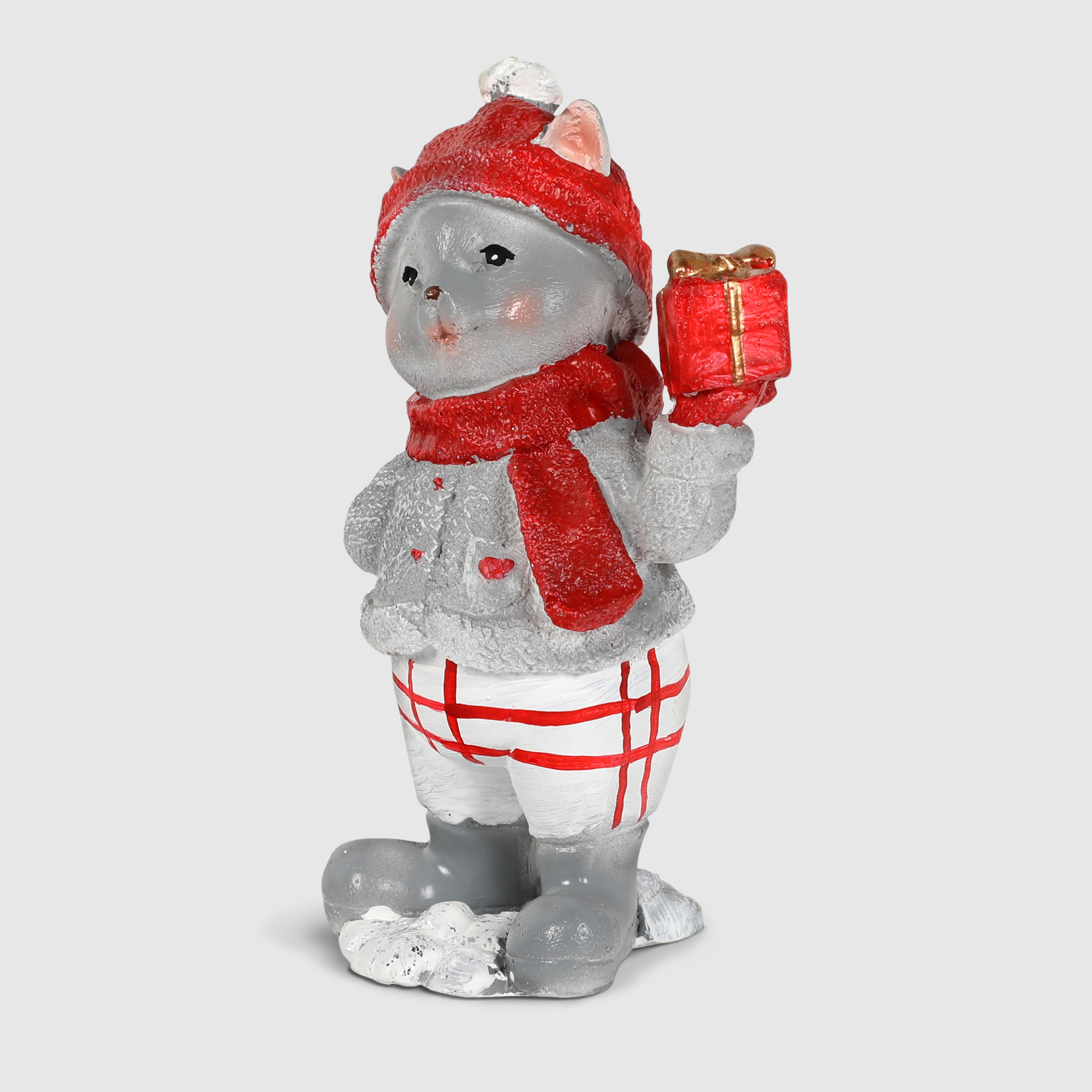 Декоративная фигура Полиформ Котик-мальчик новогодний 16 см фигура декоративная полиформ колонна римская 36 см