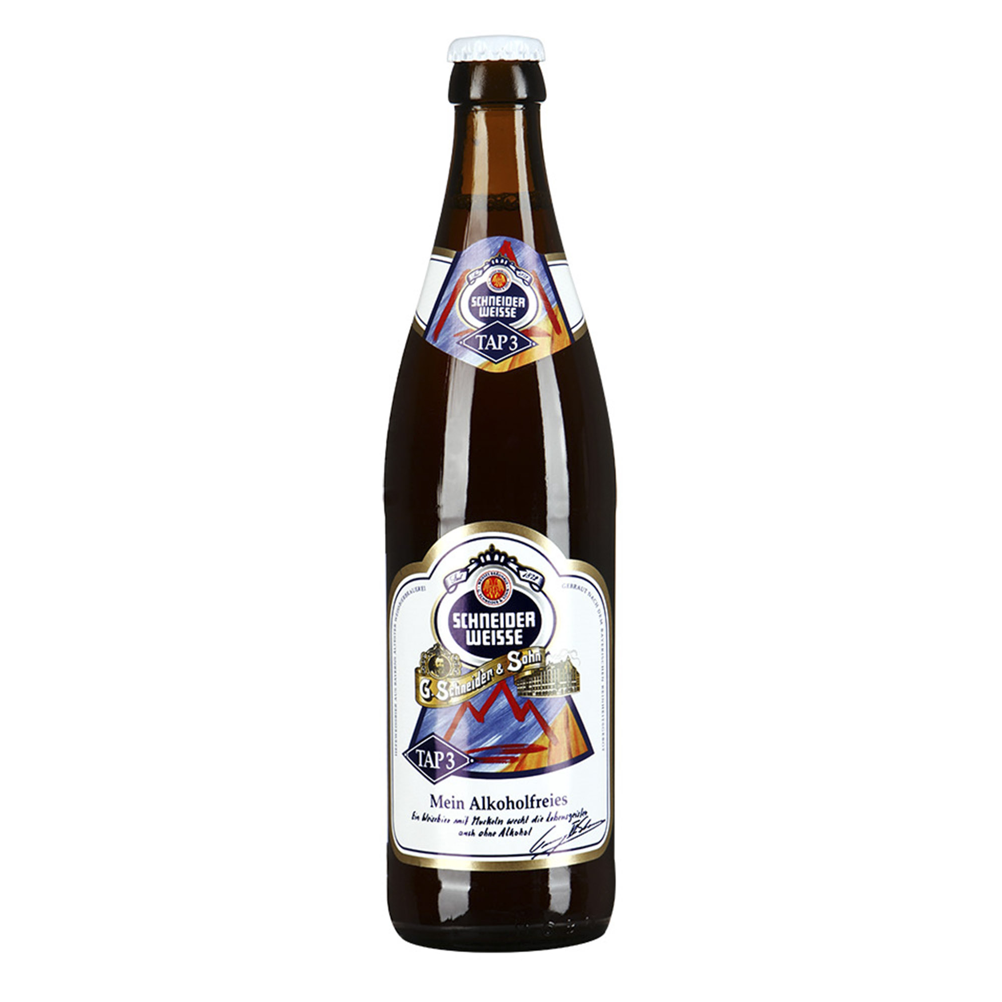 Пиво коричневое нефильтрованное безалкогольное Schneider Weisse TAP 3 Mein Alkoholfreies 0,5 л