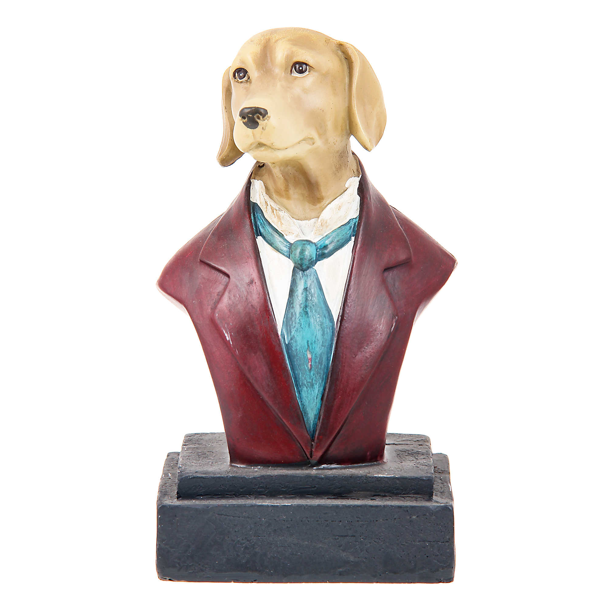 Декор Royal gifts бюст собаки в бордовом пиджаке