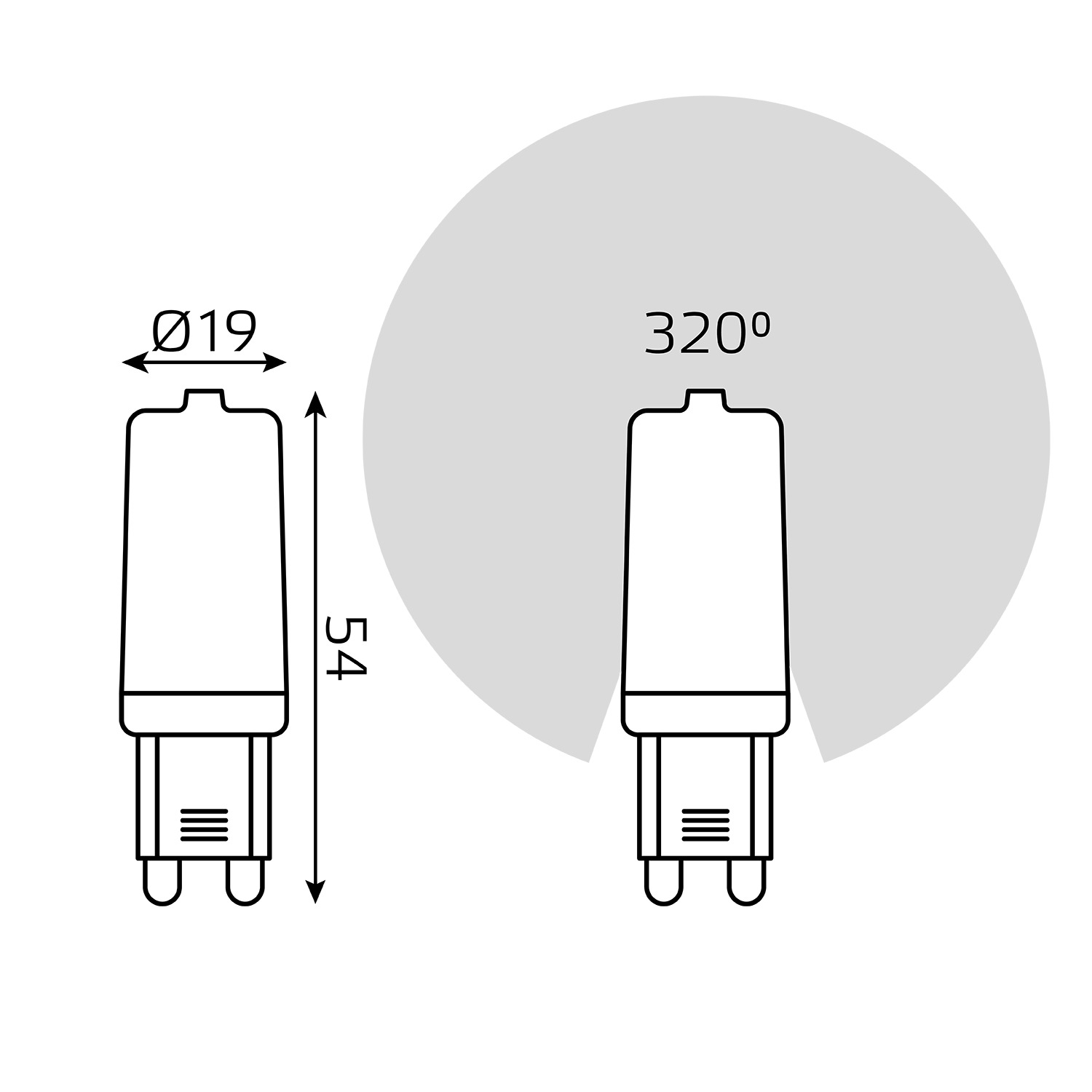 Лампа Gauss LED G9 AC185-265V 5W 500lm 2700K керамика 1/10/200 Вид№6