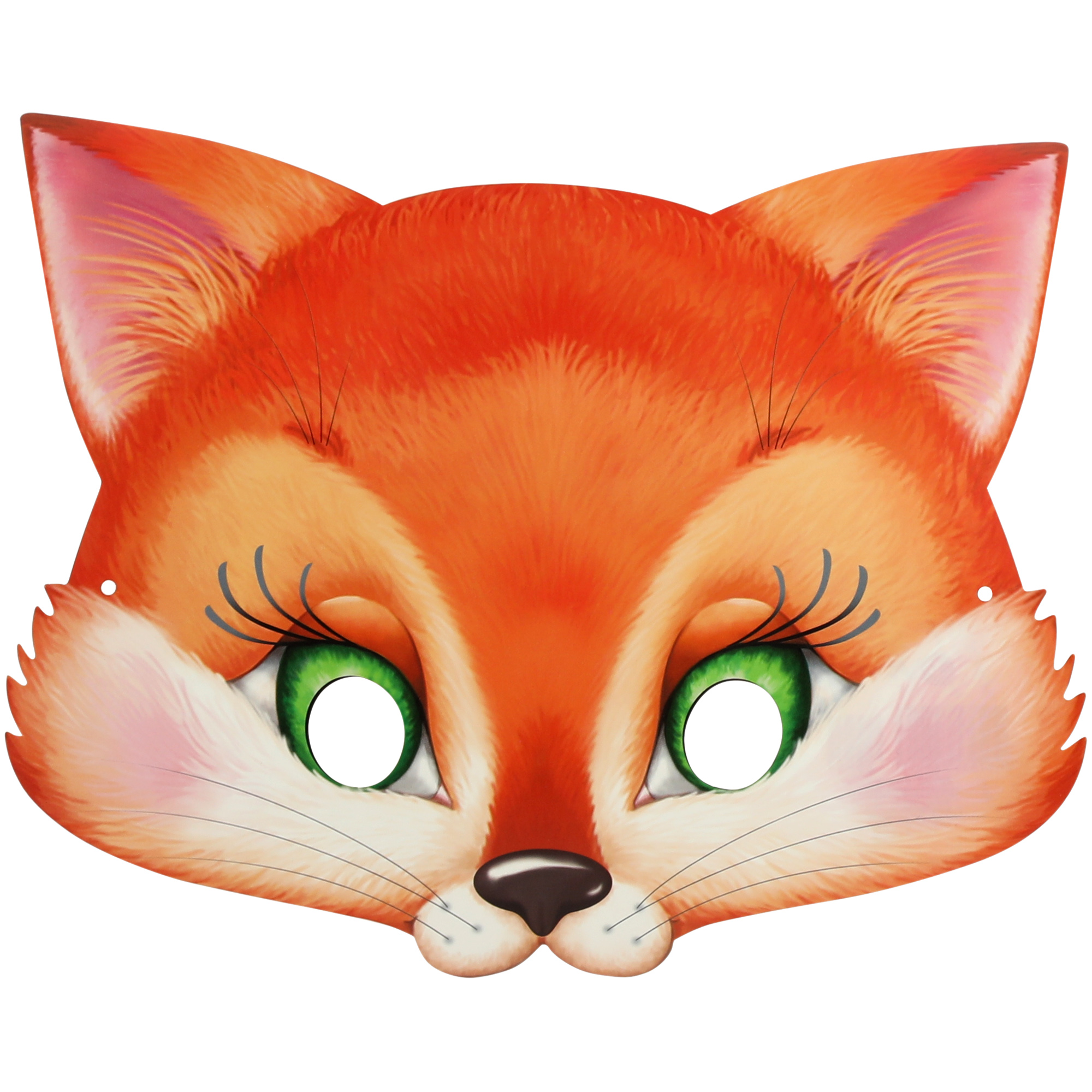 Маска Наталья Семен лисенок из картона, цвет оранжевый - фото 1