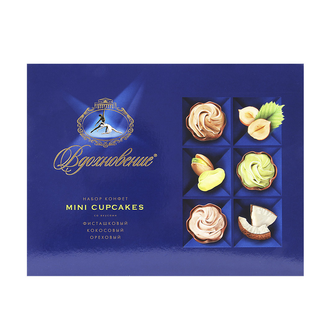Набор конфет  Вдохновение Mini Cupcakes 165 г коробка для конфет с обечайкой 9 шт