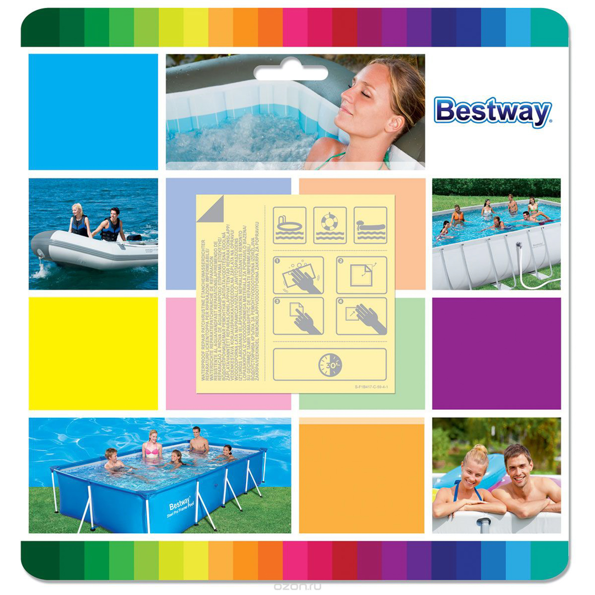 Ремонтный набор Bestway водостойкий (62091) аксессуар для бассейнов bestway 62091 ремонтный набор водостойкий 10 заплаток