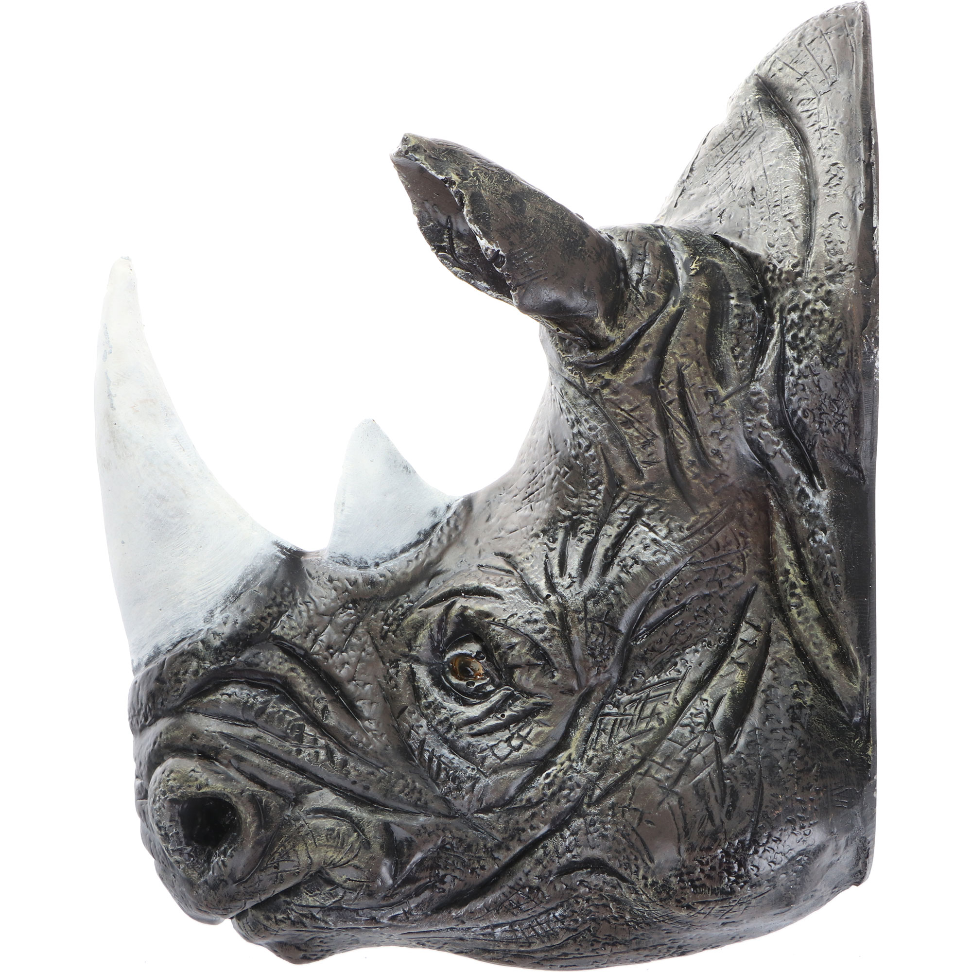 Фигура садовая Тпк полиформ голова носорога, 45 см изделие декоративное тпк полиформ медведь рычит голова 50см бронза