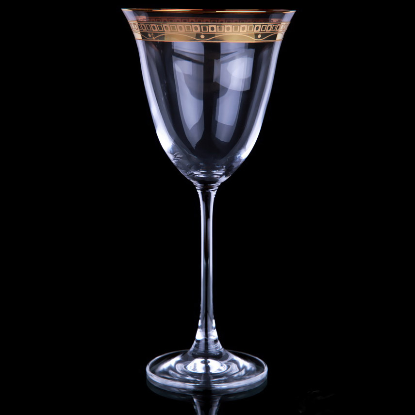 астерия голд столовый набор 24 предмета Набор винных бокалов Tirschenreuth Голд Ринг 260 мл 6 шт