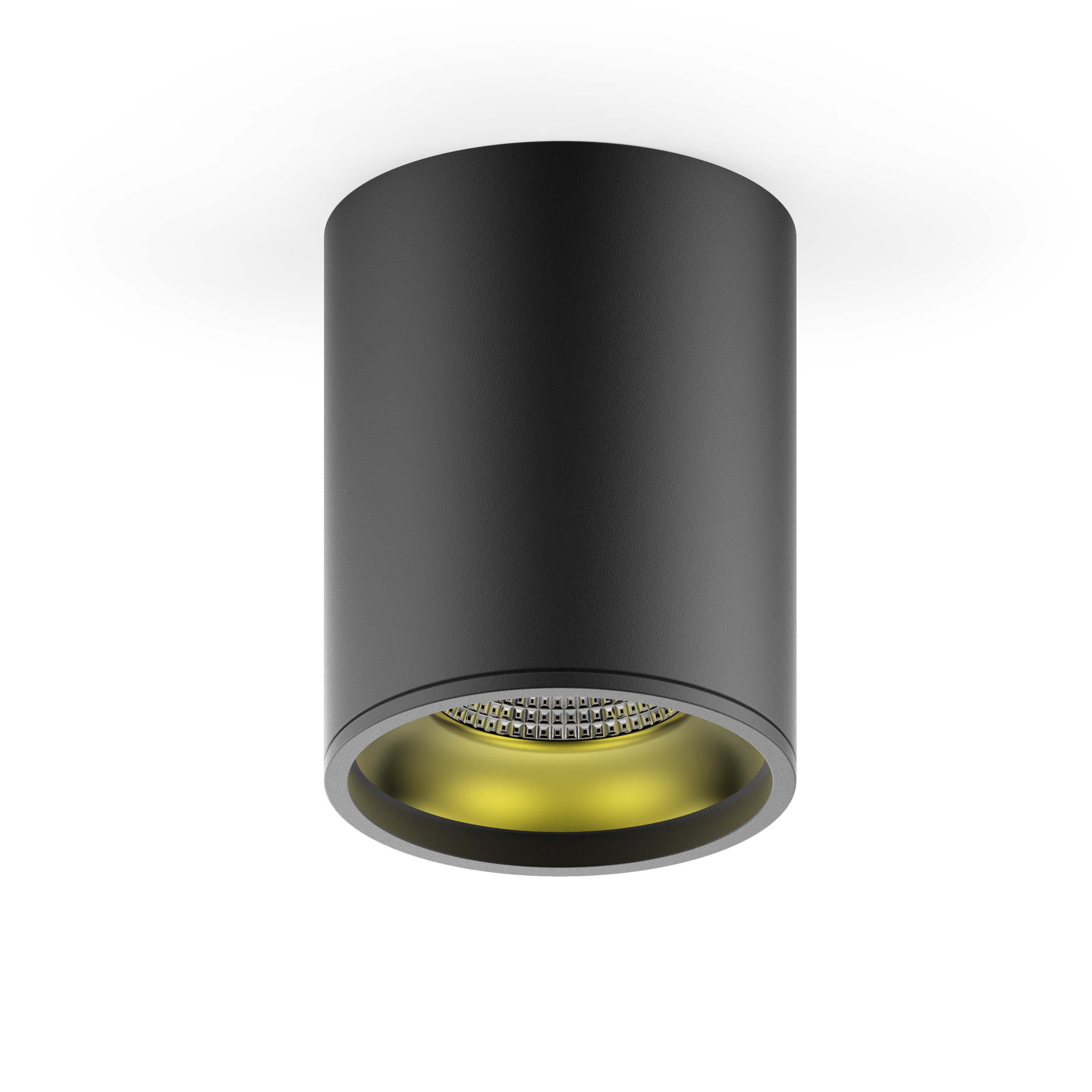цена LED светильник накладной HD008 12W (черный золото) 3000K 79x100,900лм, 1/10