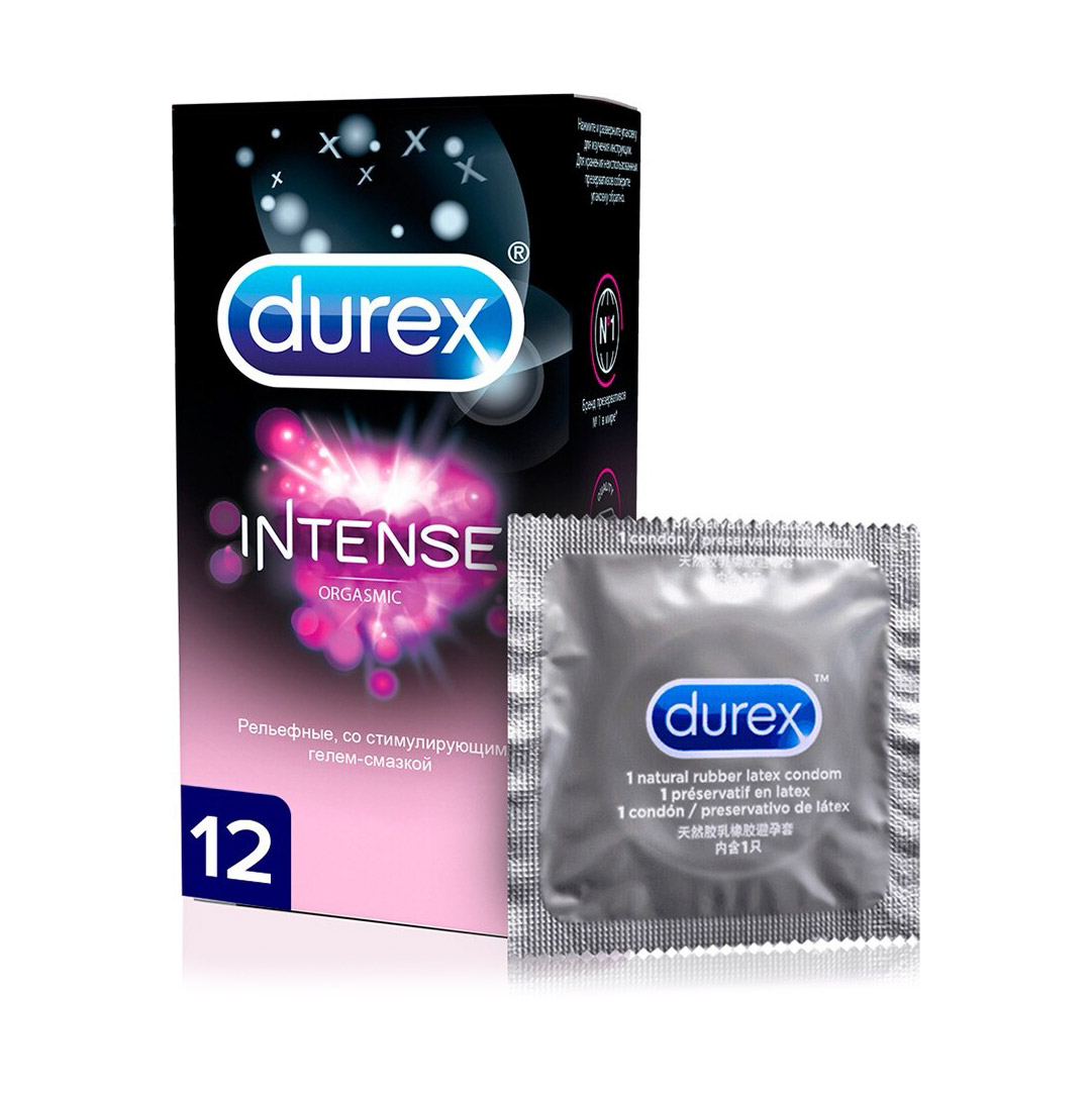 Презервативы Durex Intense Orgasmic 12 шт презервативы рельефные durex intense orgasmic со стимулирующим гелем смазкой 12 шт