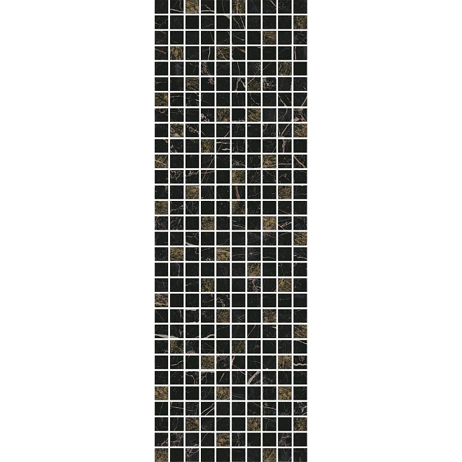 Декор Kerama Marazzi Астория черный мозаичный 25x75 см MM12111
