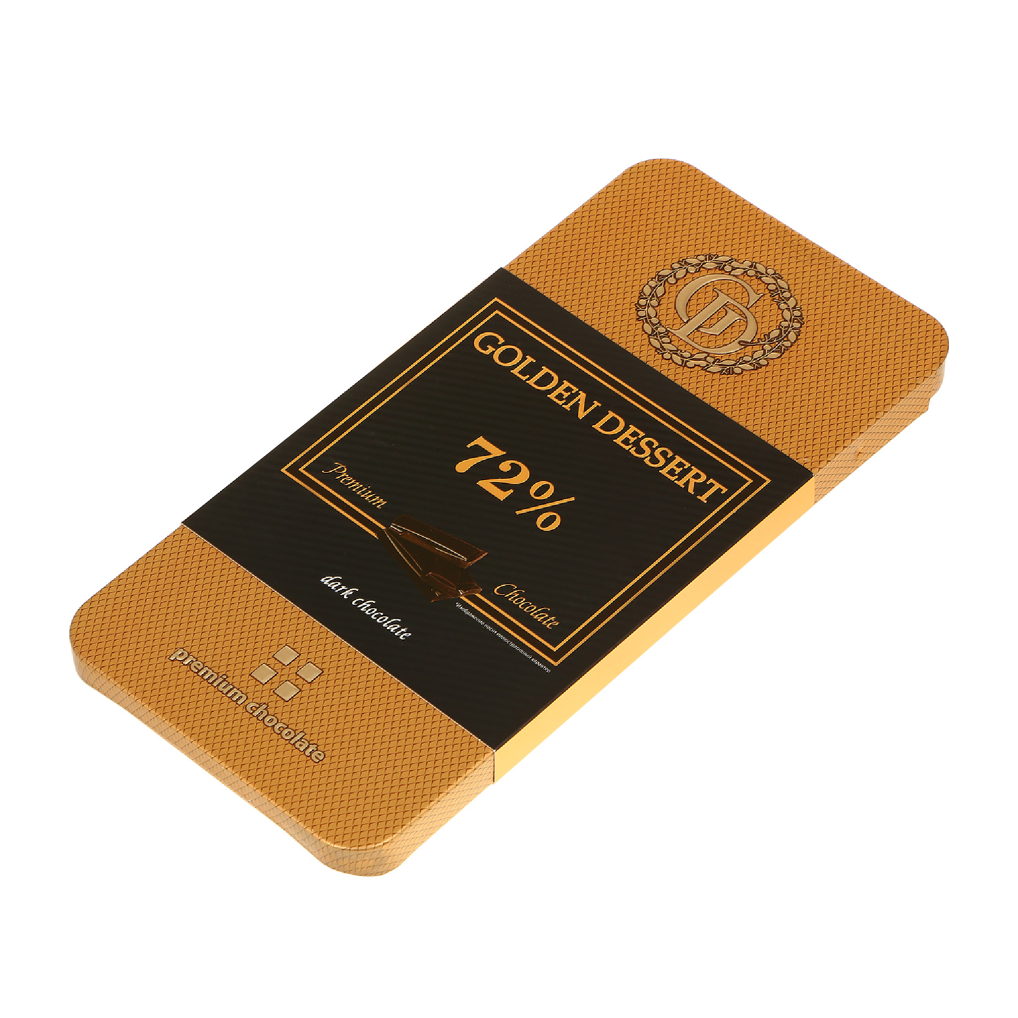 Шоколад горький GOLDEN DESSERT 72% 100 г лента атласная 20 мм × 23 ± 1 м горький шоколад м496