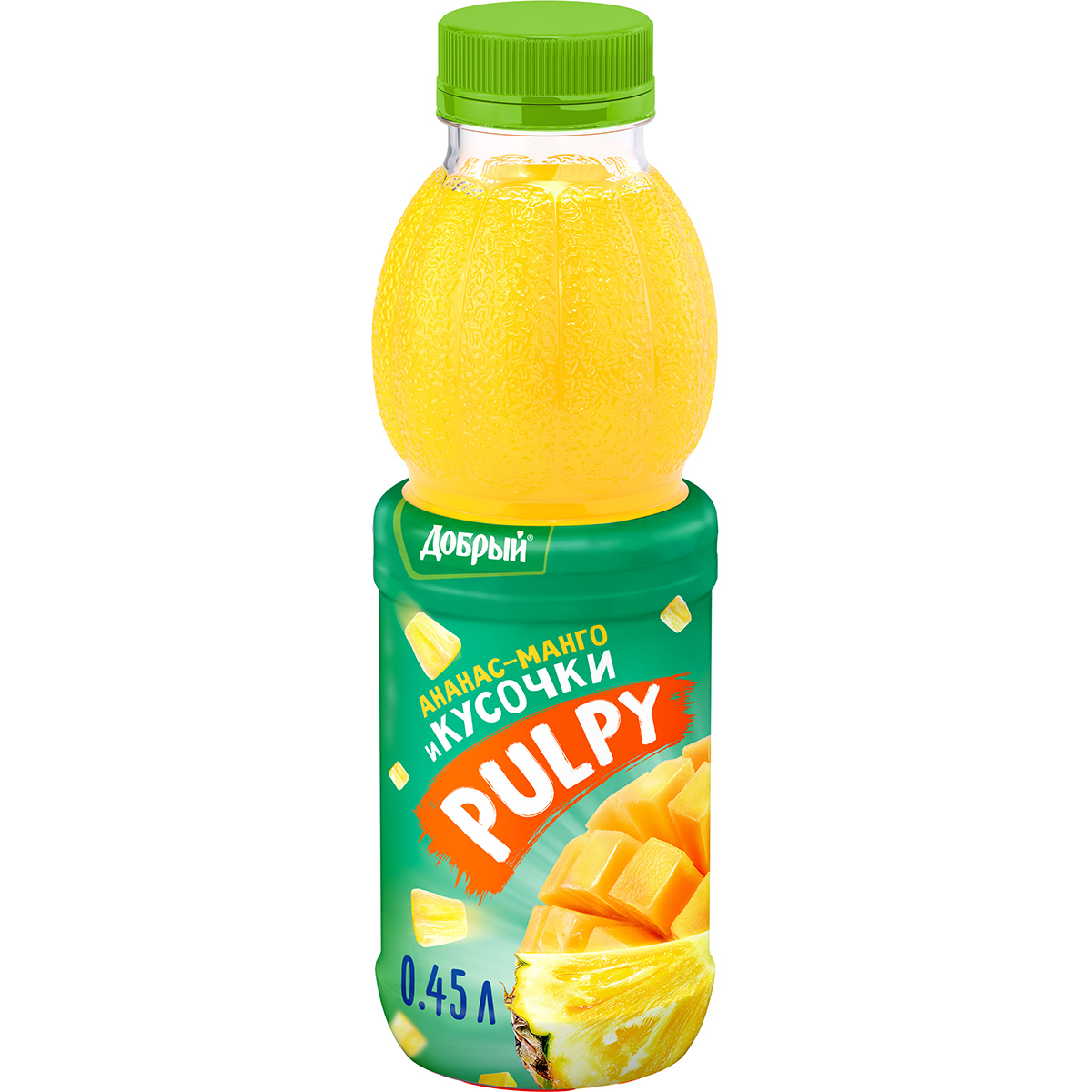 Напиток сокосодержащий Добрый Pulpy Ананас-манго 450 мл напиток сокосодержащий добрый pulpy с клубникой арбузом и алое 450 мл