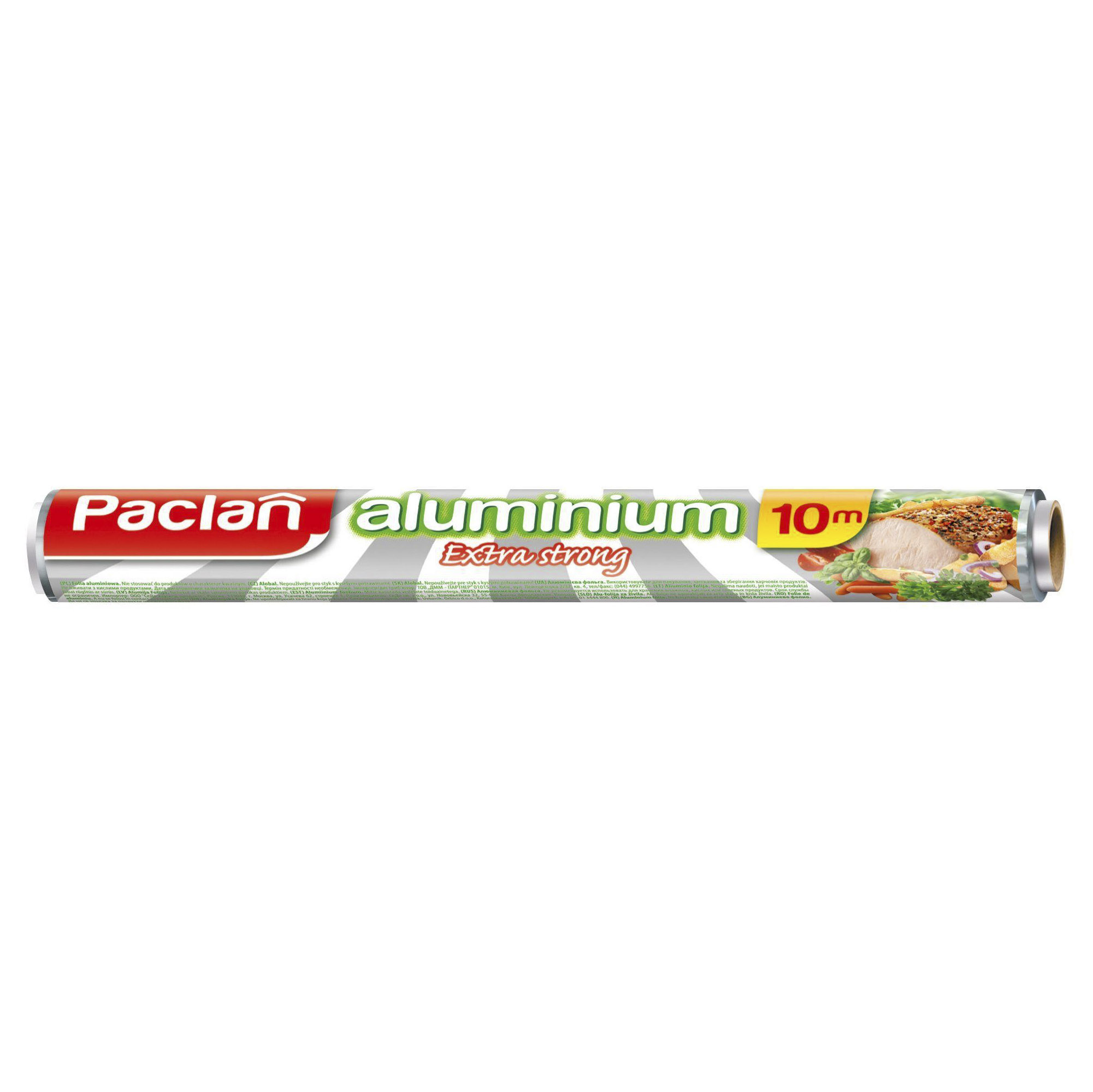 Алюминиевая фольга Paclan Extra Strong 10м х 29см фольга алюминевая paclan 20м х 29 см