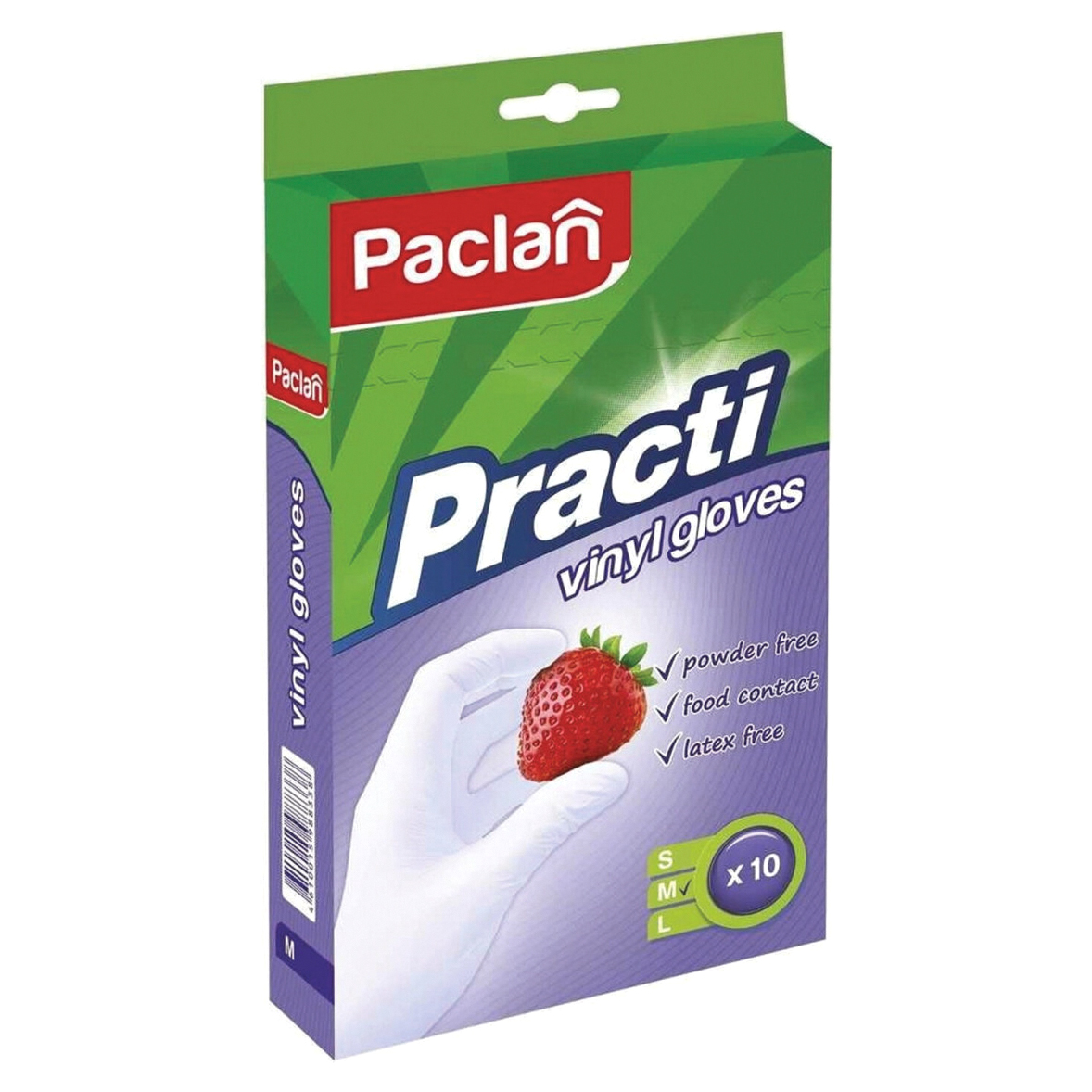 перчатки paclan виниловые размер m 100 шт Перчатки Paclan Practi виниловые M 10 шт