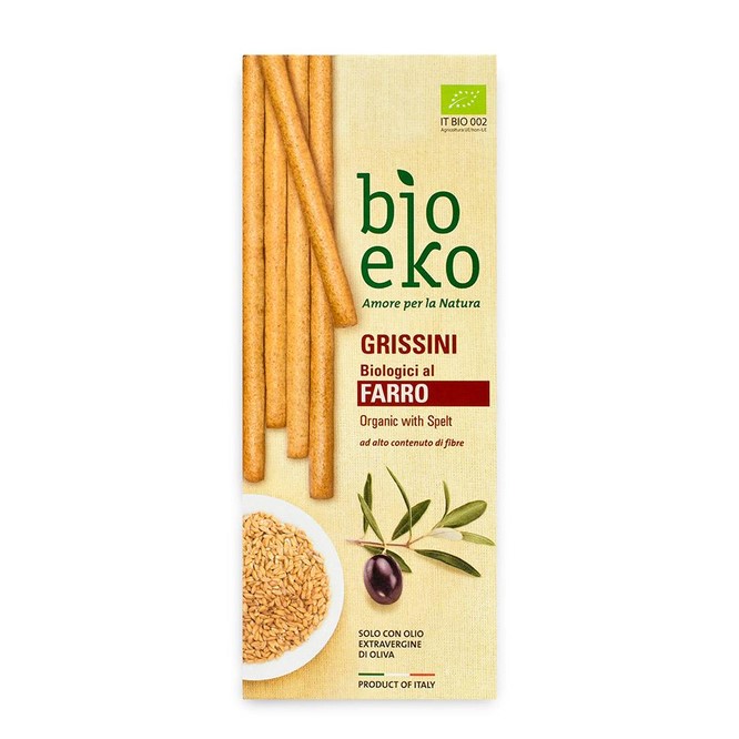 Гриссини EKO BIO из спельтовой муки 125 г гриссини eko bio из цельнозерновой пшеничной муки с кунжутом 125 г