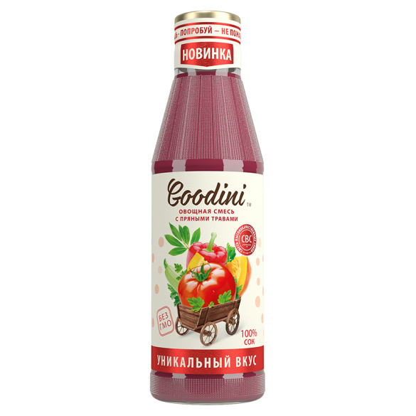 сок очаково томатный goodini 0 75 л Сок Goodini Овощная смесь с пряными травами 750 мл