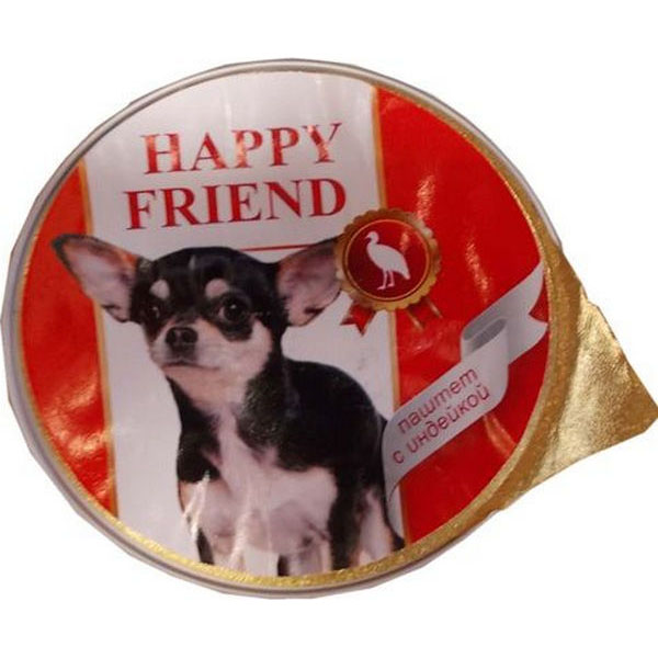 Корм для собак HAPPY FRIEND Паштет с индейкой 125 г фото