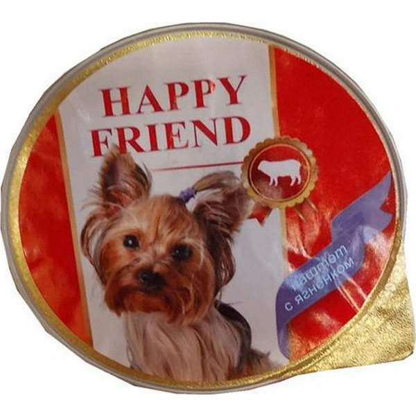 фото Корм для собак happy friend паштет с ягненком 125 г