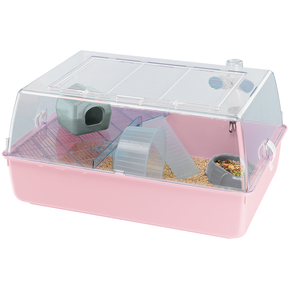 Клетка для грызунов Ferplast Mini Duna Hamster в ассортименте поилка для грызунов 60 мл 12 х 4 см прозрачная с розовым креплением