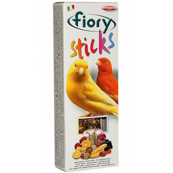 Лакомство Fiory Sticks для канареек с фруктами 60 лакомство fiory sticks для волнистых попугаев с фруктами 60