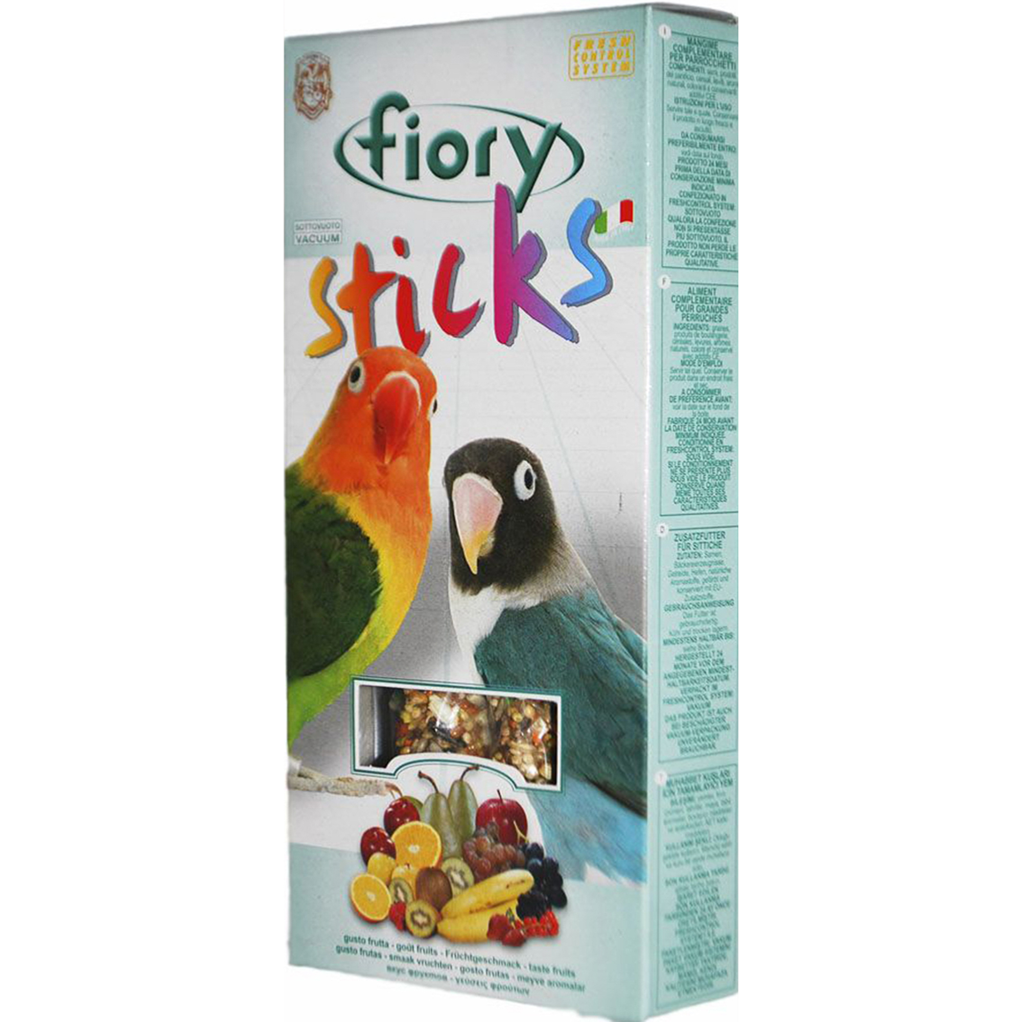 Лакомство FIORY Палочки для средних попугаев с фруктами 120г parrotslab игрушка для попугаев подвесная 33 37 см