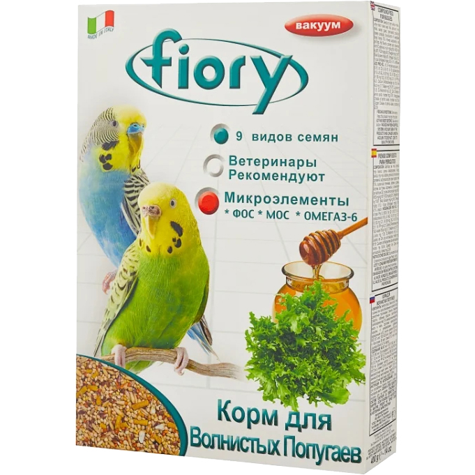 Корм для птиц Fiory Смесь для волнистых попугаев 1 кг зоомир капитан флинт корм для крупных попугаев 500 гр