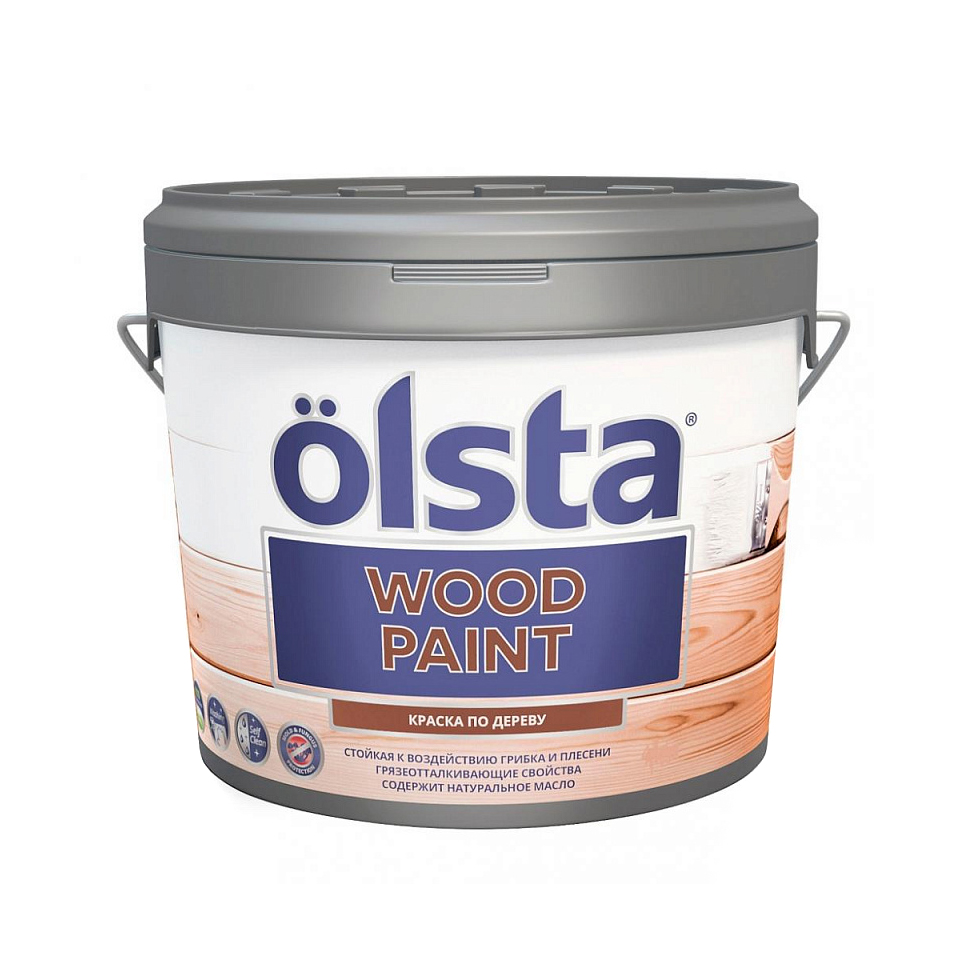 Краска Olsta Old Wood Paint База С 0,9 л краска по дереву olsta wood paint акриловая шелковисто матовая база а белая 9 л