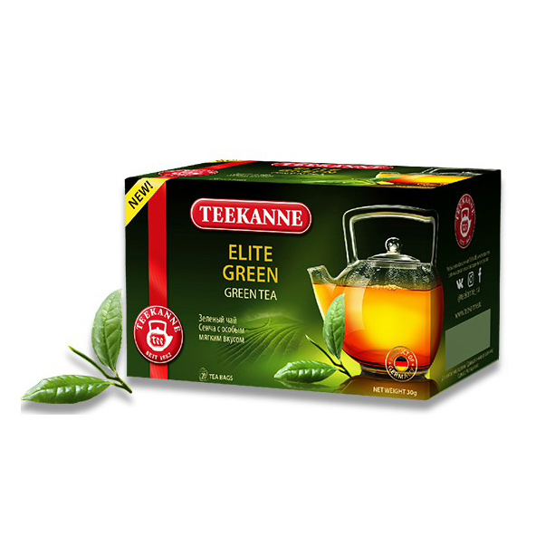 Чай зеленый Teekanne Elite Green Sencha 20 пакетиков чай зеленый newby хунан грин в пирамидках 15 пакетиков