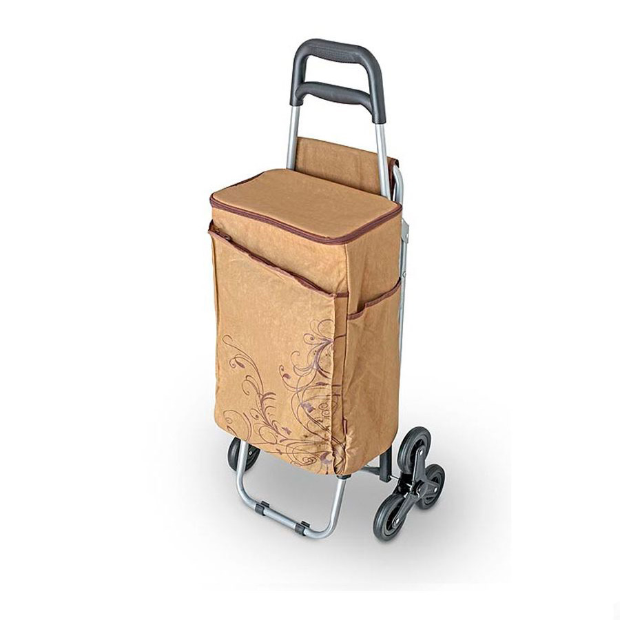 Сумка-холодильник на колесиках Thermos Wheeled Shopping Trolley коричневая 28 л