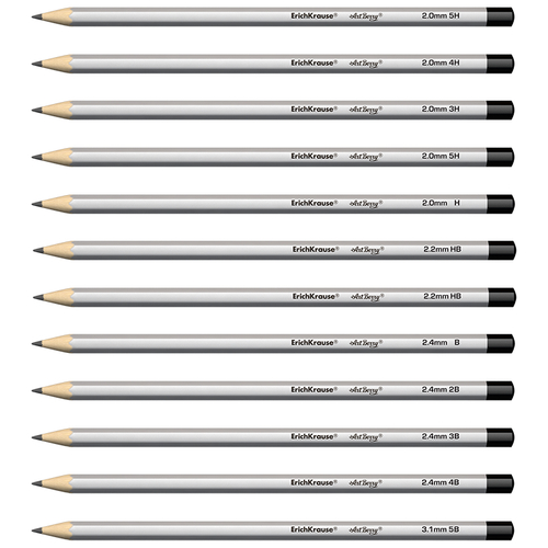 Набор чернографитных карандашей Artberry 12 шт, цвет черный - фото 2