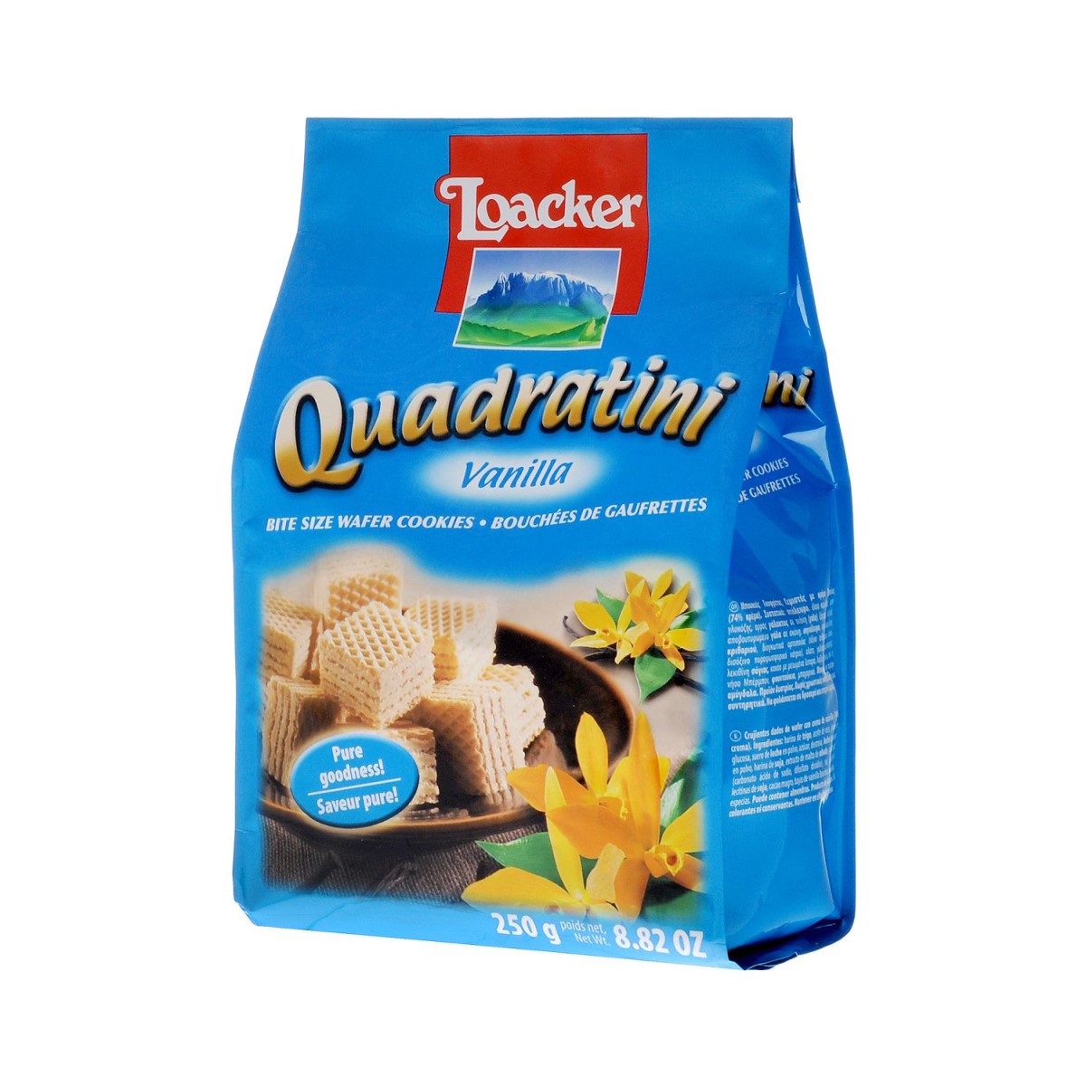 Вафли Loacker Quadratini ваниль 250 г