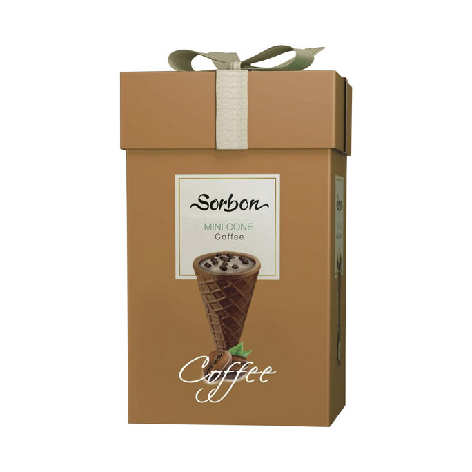 Набор конфет Sorbon мини-рожки Coffee с хрустящей начинкой 200 г вафельные рулетики яшкино со вкусом сгущенного молока 160 гр