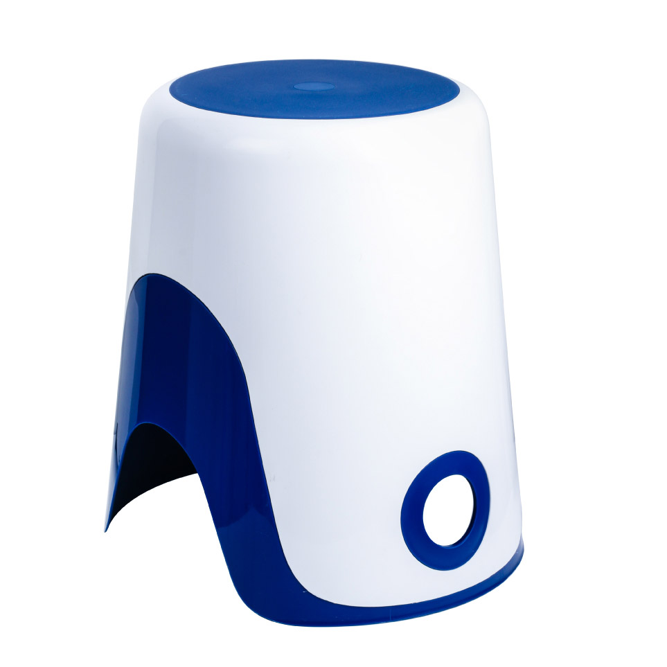 стойка для ёршика и туалетной бумаги fixsen wendy fx 7032 49 69 см пластик фиолетовый Корзина-стул для белья 2в1 Fixsen Wendy, 26 л, цвет бело-синий, выдерживаемый вес до 125 кг