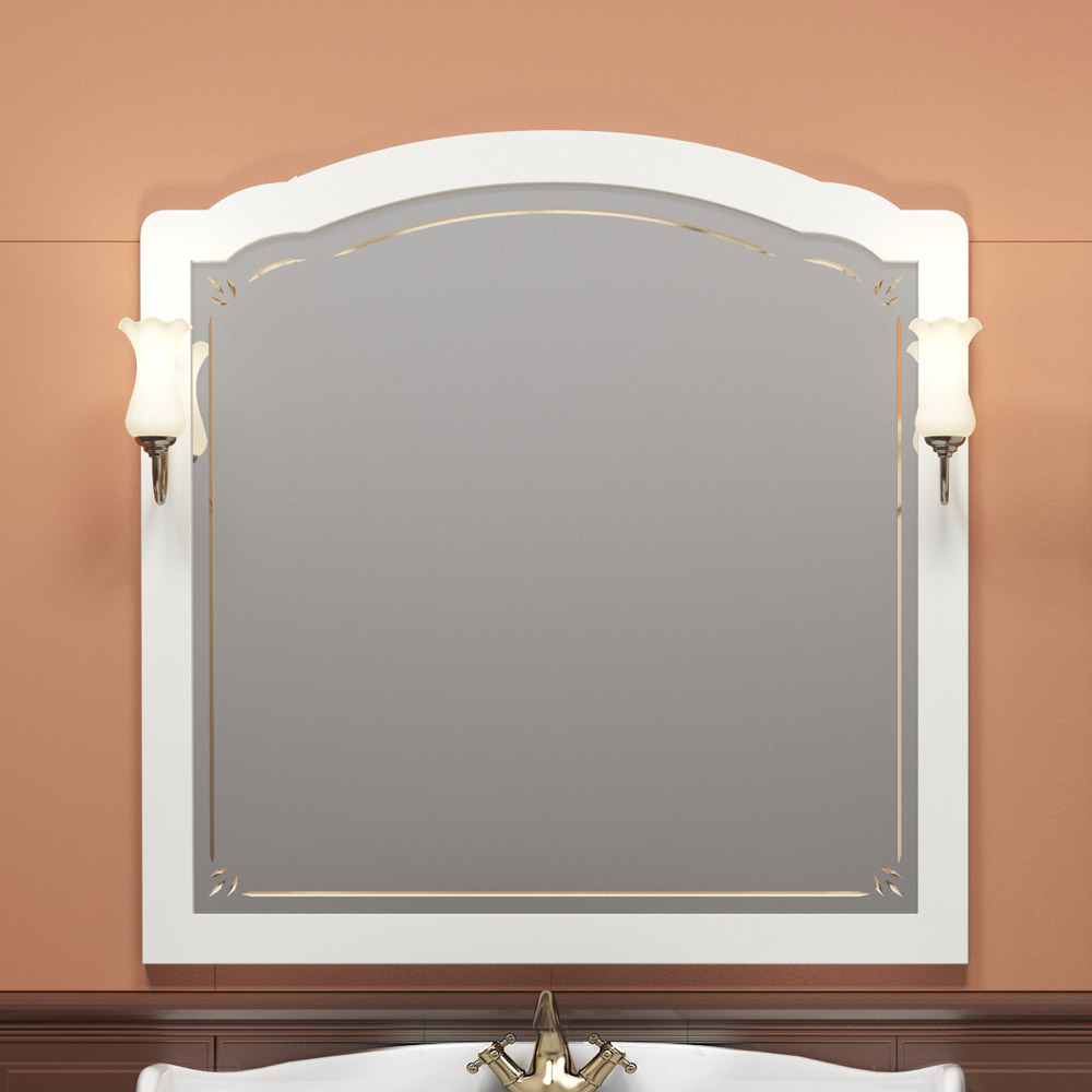 Зеркало Opadiris Лоренцо белое 103х96 см
