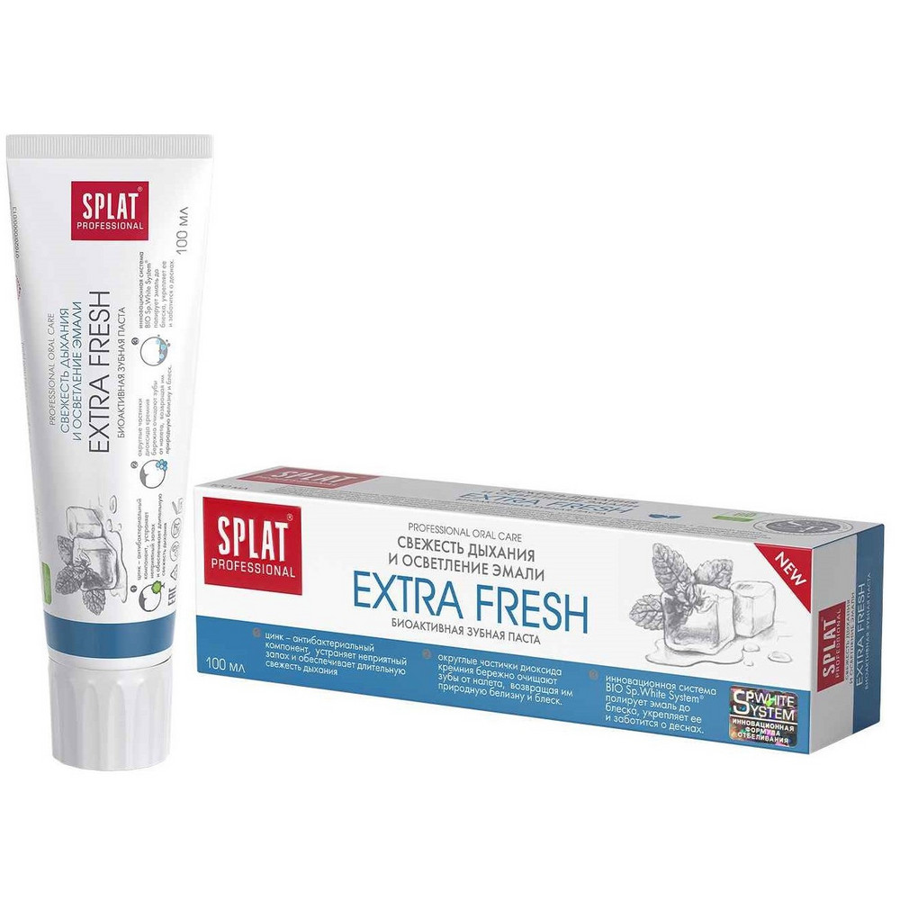 Зубная паста Splat Professional Extra Fresh 100 мл зубная паста rocs pro деликатное отбеливание fresh mint 135мл 03 08 001