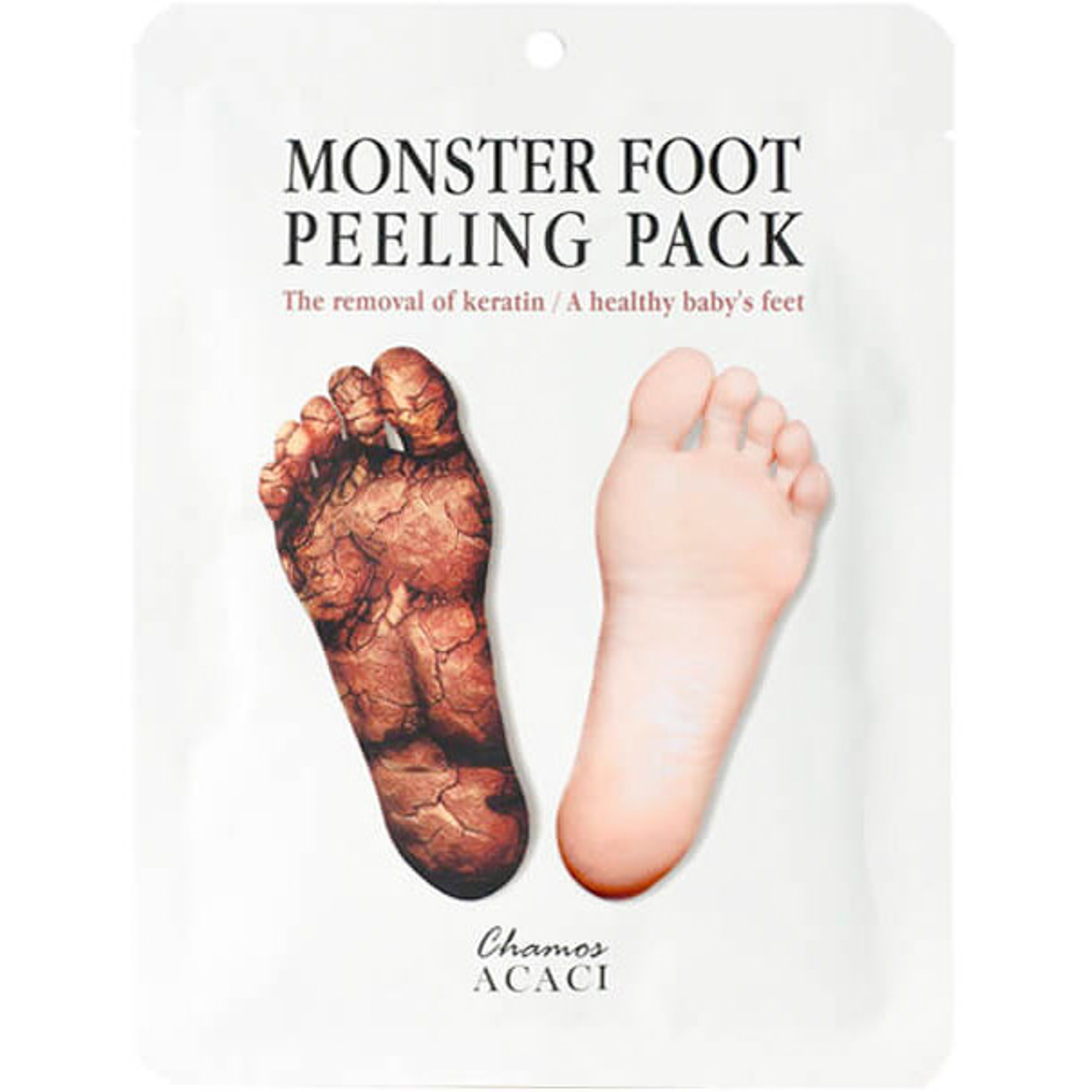 Носочки для пилинга Chamos Acaci Monster Foot Peeling Pack 6,5 мл mediheal маска носочки для ног paraffin foot mask 18 0