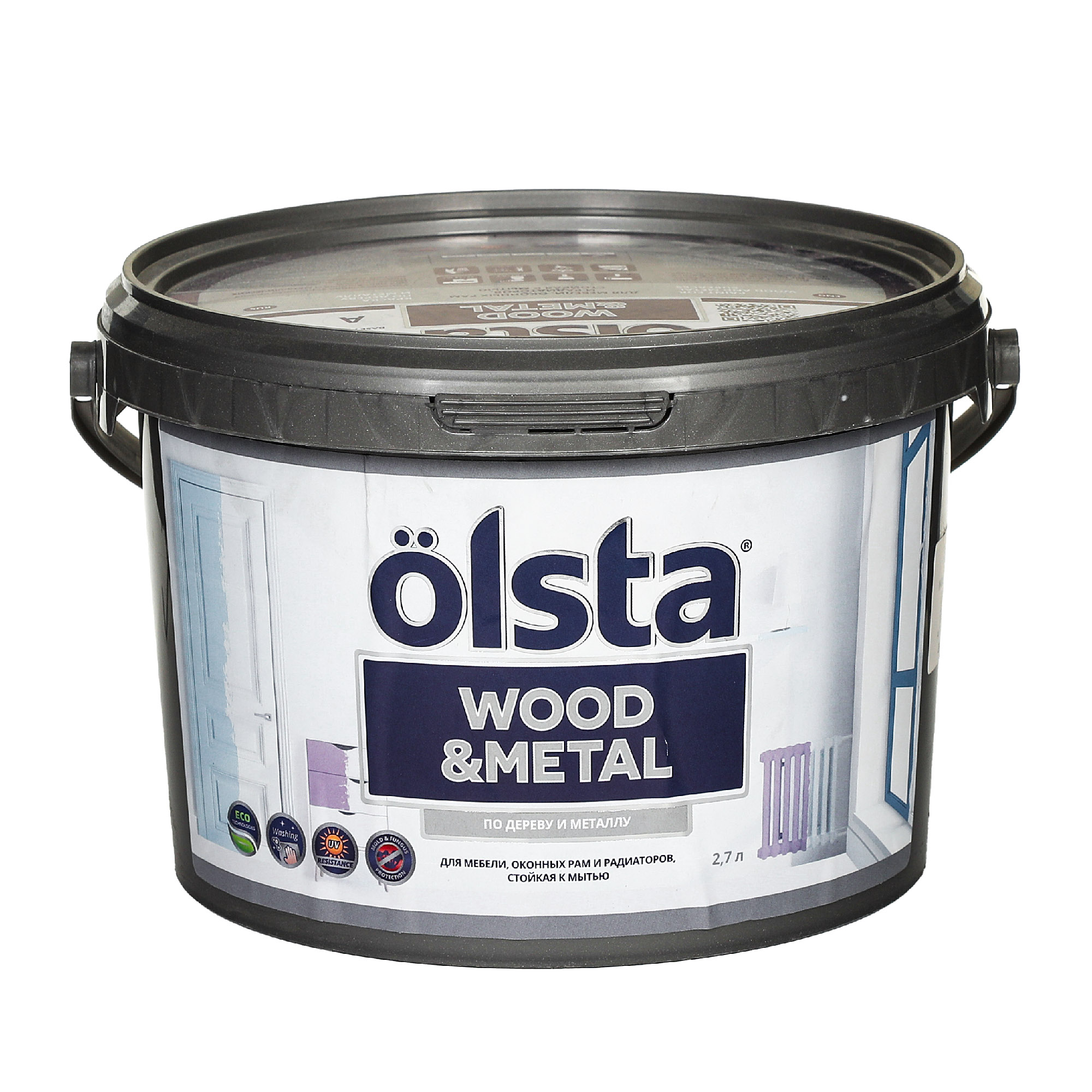 Краска Olsta Wood&Metal База С 0,9 л краска olsta wood paint база с 9 л
