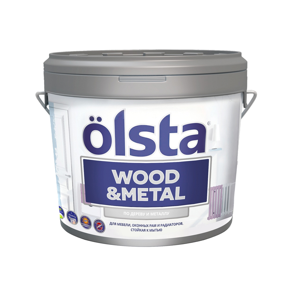 Краска Olsta Wood&Metal База С 2,7 л краска olsta wood paint база с 9 л