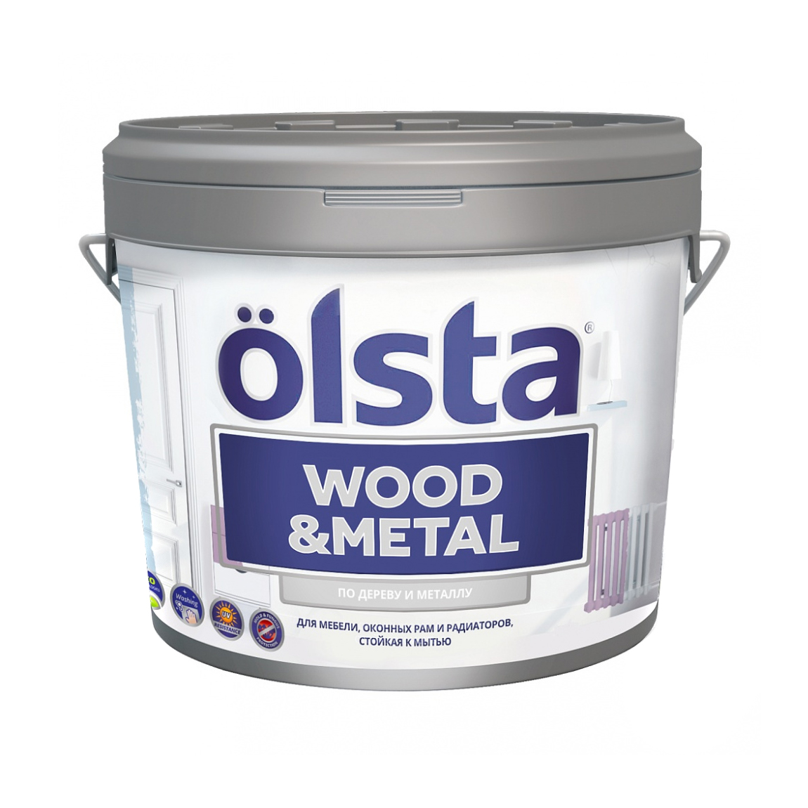 Краска Olsta Wood&Metal База С 9 л краска olsta crystal air база с 9 л