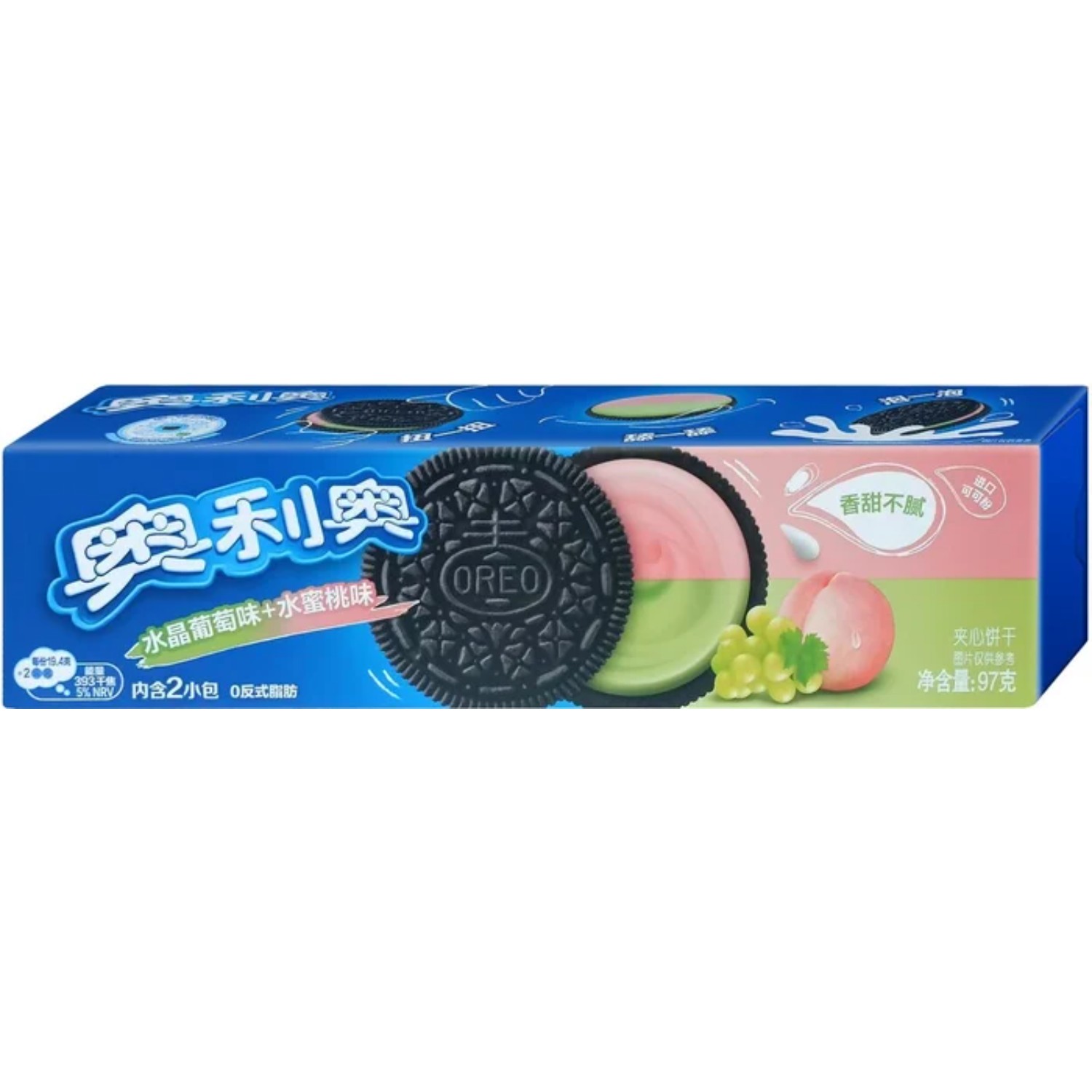Печенье Oreo со вкусом винограда и персика 95 г 279₽