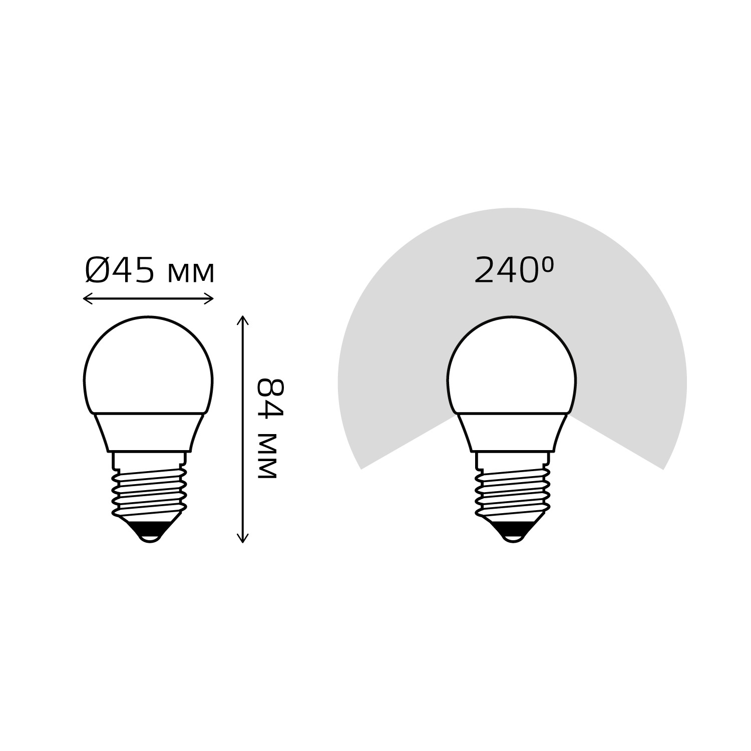 Лампа Gauss LED Elementary Шар 10W E27 880lm 3000K 1/10/100 Вид№5