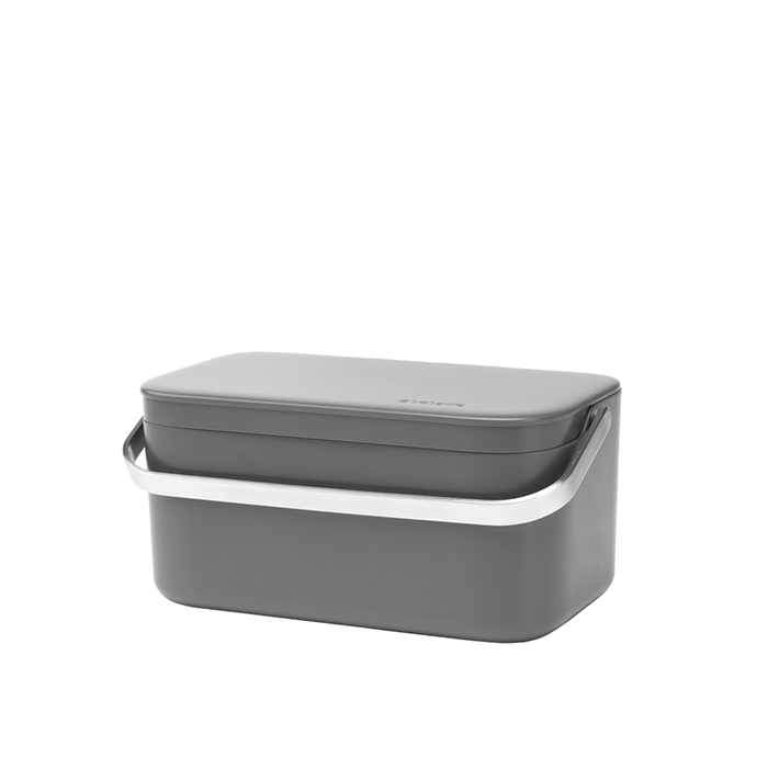 Контейнер для пищевых отходов серый 22х13х11 Brabantia контейнер для мусора brabantia 418181
