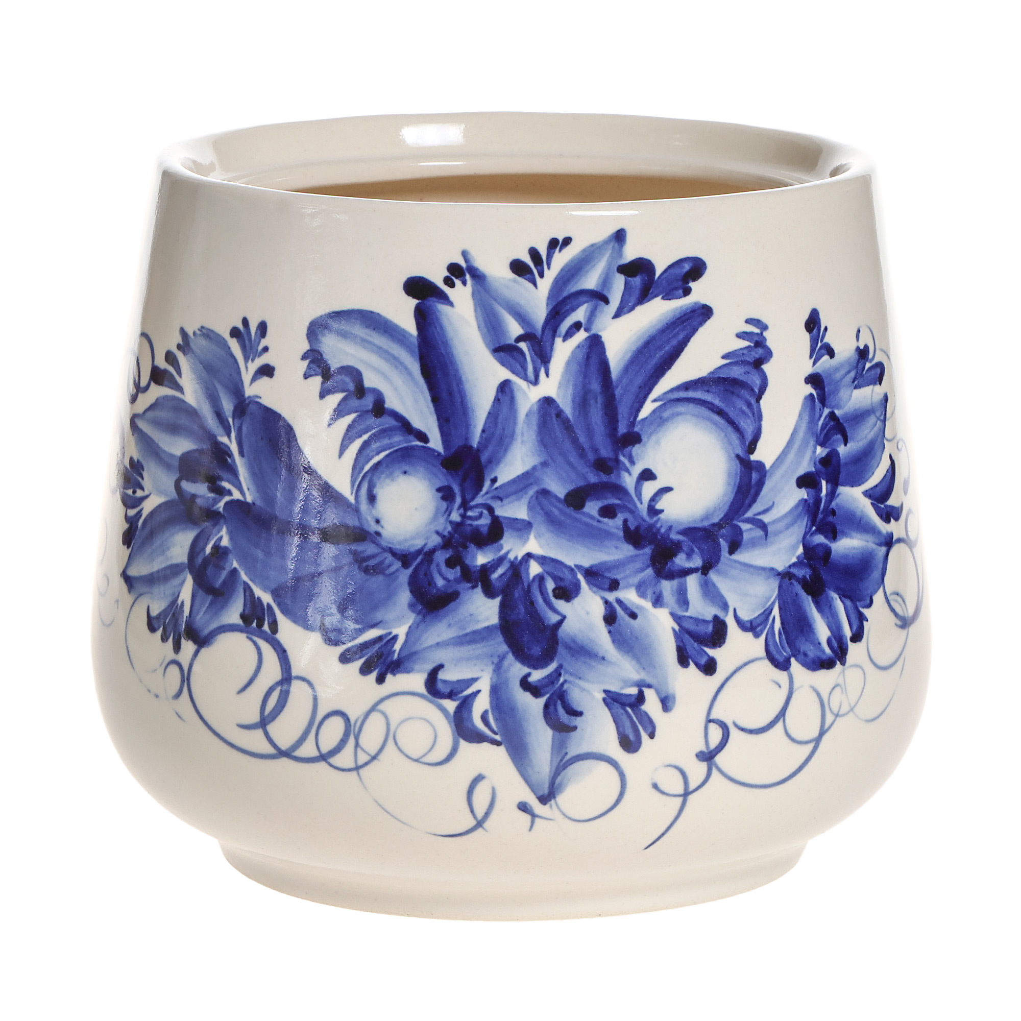 Горшки для цветов декоративные Гончар Скарлет №2 (синий цветок) 22 см подставка под горшки орхидея на 3 ка d280 мм
