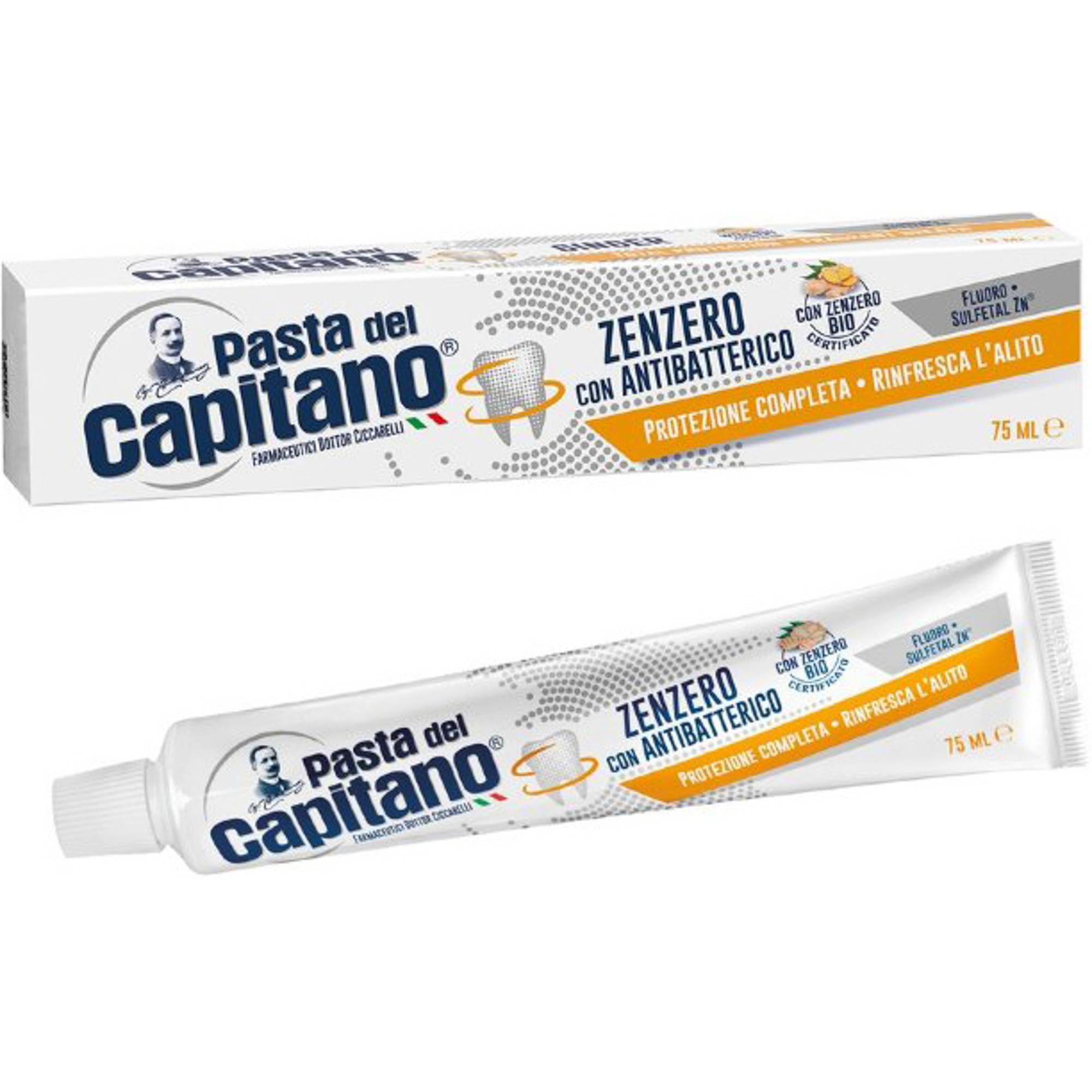 Зубная паста Pasta del Capitano Комплексная Защита Имбирь 75 мл зубная щетка pasta del capitano профессиональный полноценный уход