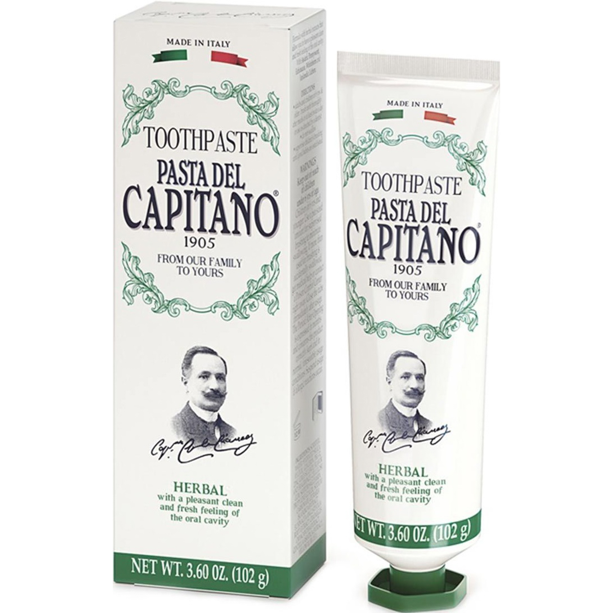 Зубная паста Pasta del Capitano Натуральные травы 75 мл детская зубная паста pasta del capitano нежная мята 6 75 мл