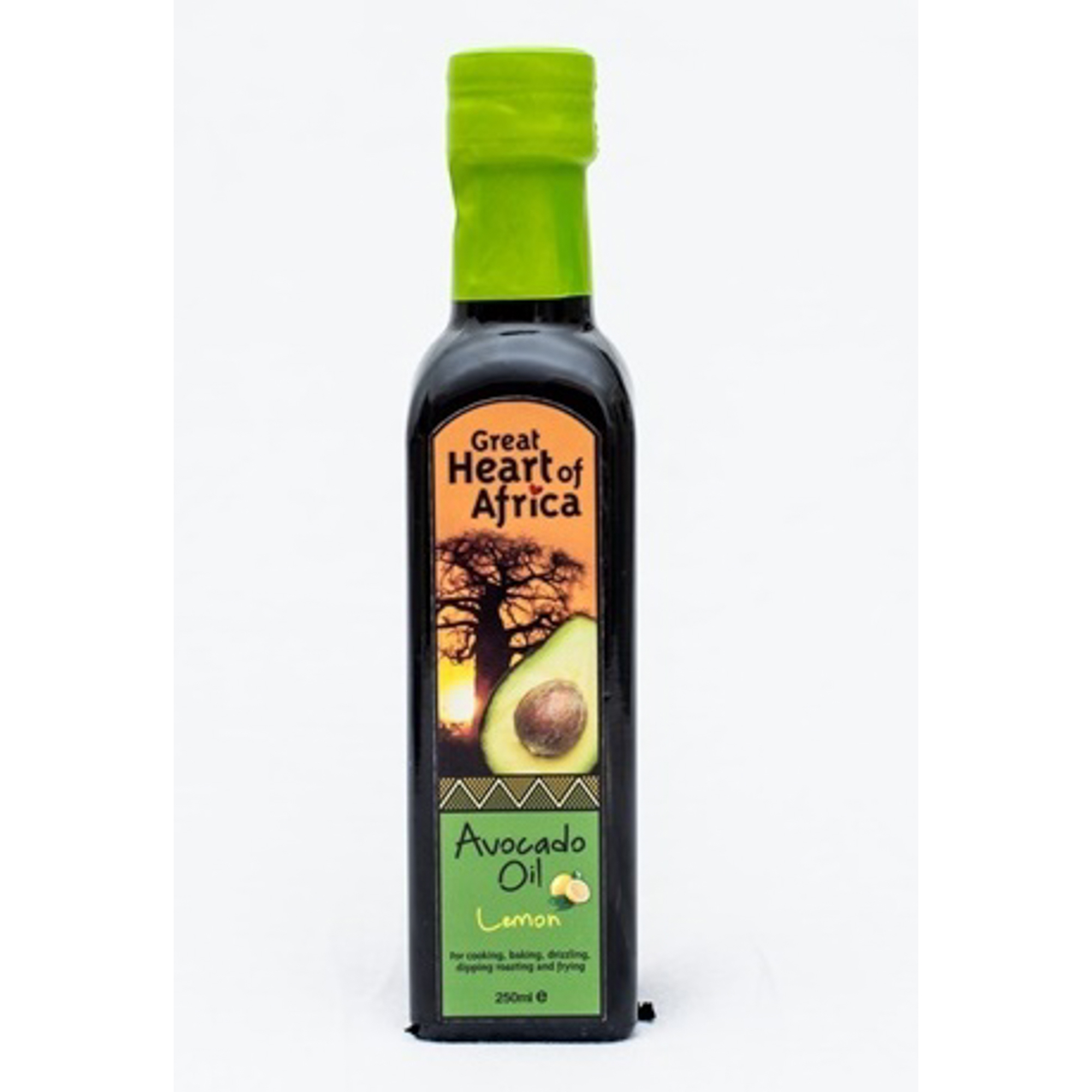 Масло авокадо Great Heart of Africa с лимоном 250 мл масло оливковое borges с жареным чесноком 0 2 л стеклянная бутылка