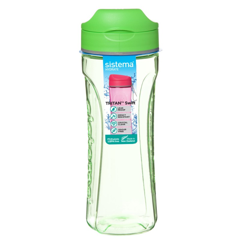 Бутылка для воды Sistema Tritan Swift 0,6 л, цвет в ассортименте - фото 1