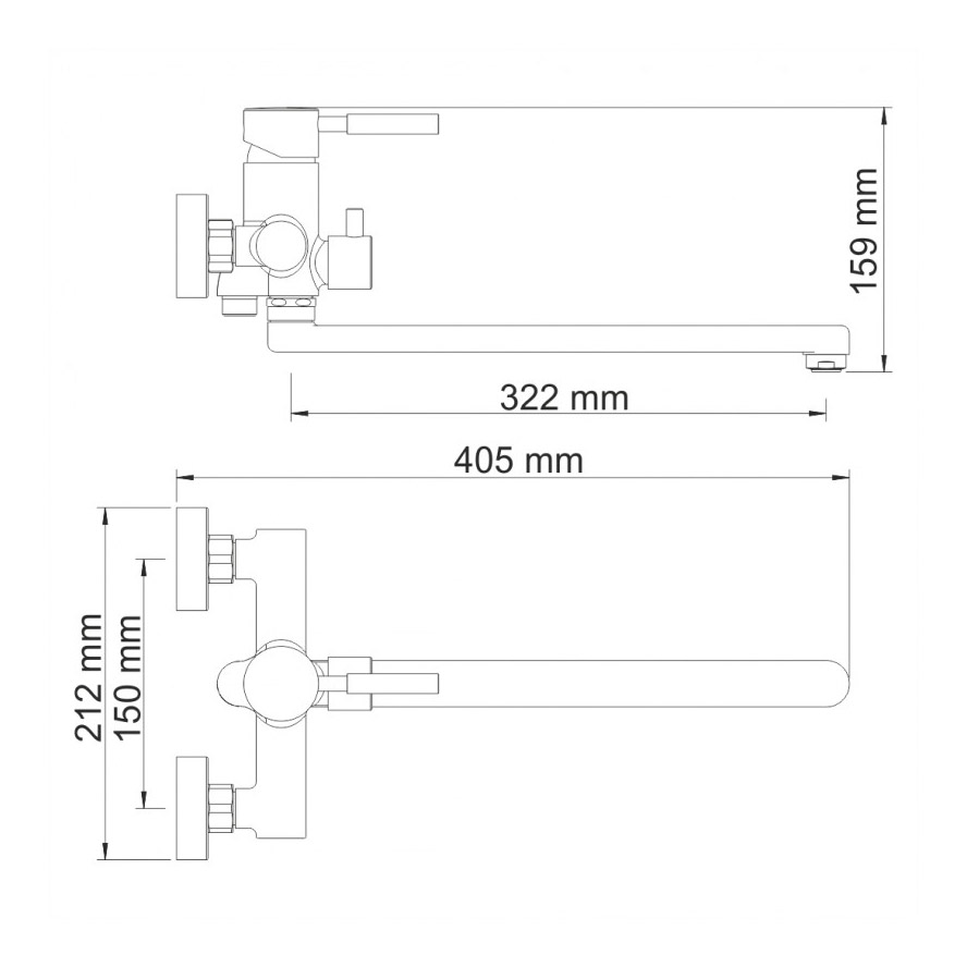 Смеситель Wasserkraft для ванны Main 4102L Вид№2