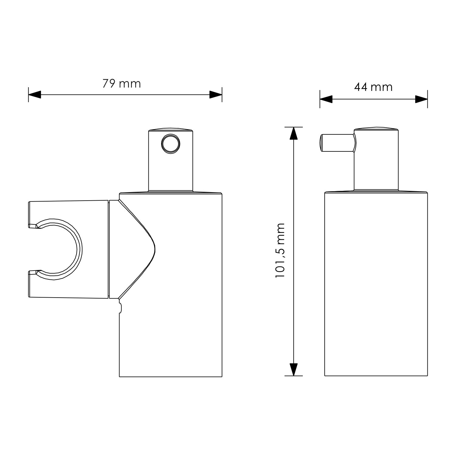 Держатель лейки Wasserkraft хром 10,5х7,9х4,4 см Вид№2